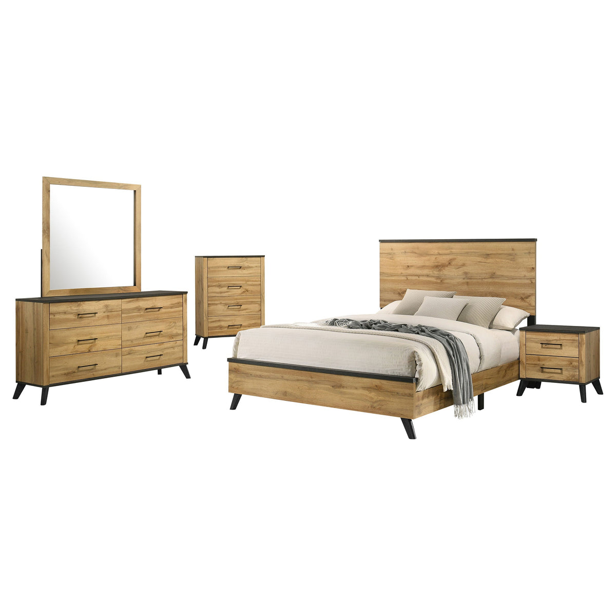 Kaywood 5-piece Bedroom Set Natural Pine