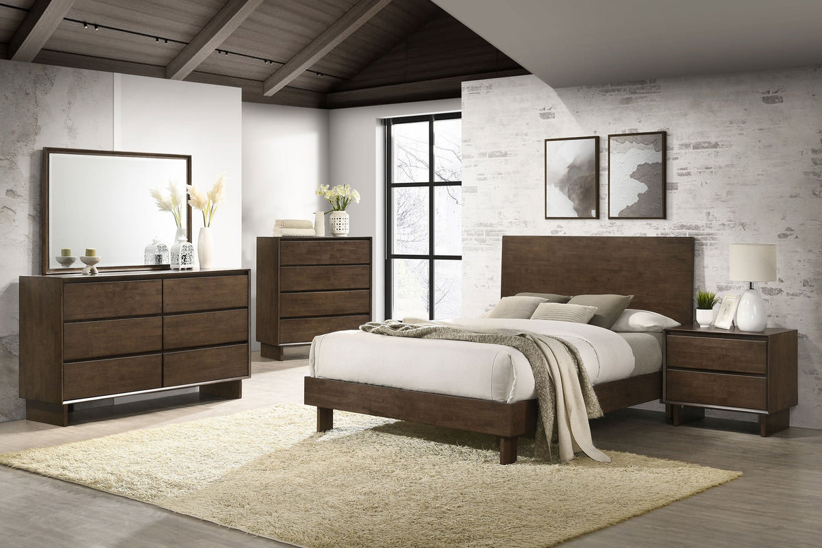 Glenwood 5-piece Bedroom Set Warm Brown
