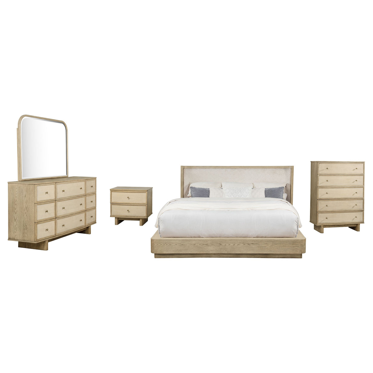 Kailani 5-piece Bedroom Set Beige Oak