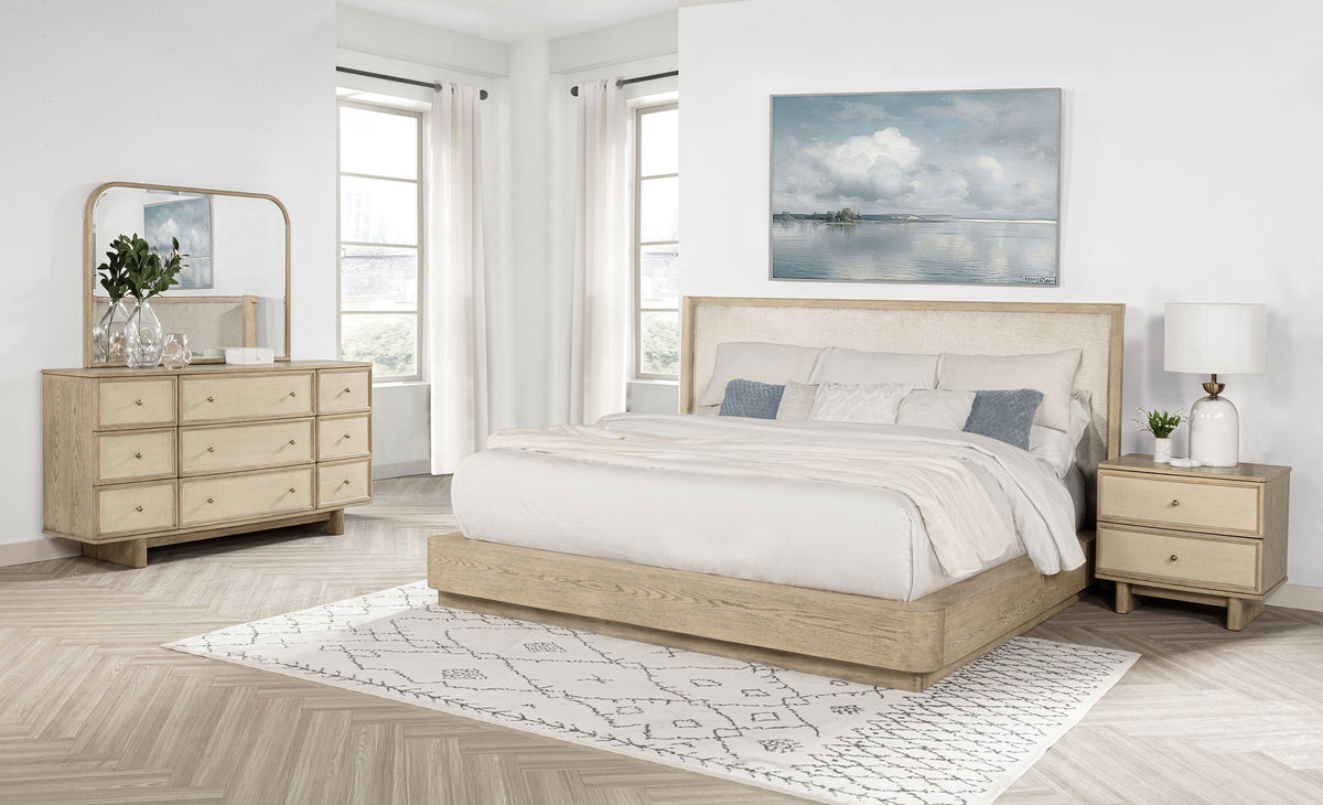 Kailani 4-piece Bedroom Set Beige Oak