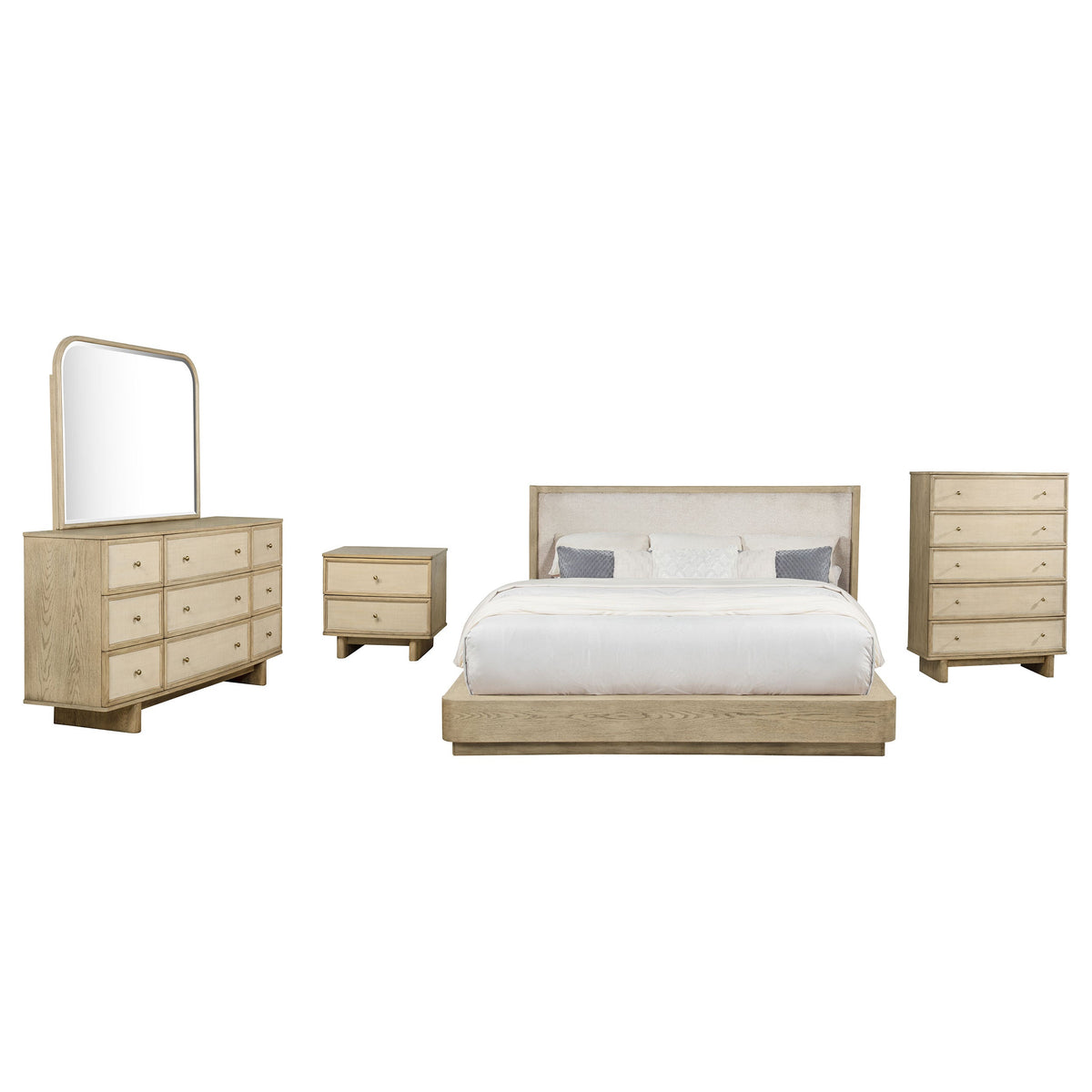 Kailani 5-piece Bedroom Set Beige Oak