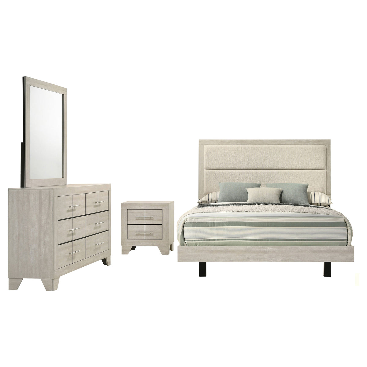 Trenton 4-piece Bedroom Set Rustic Cream