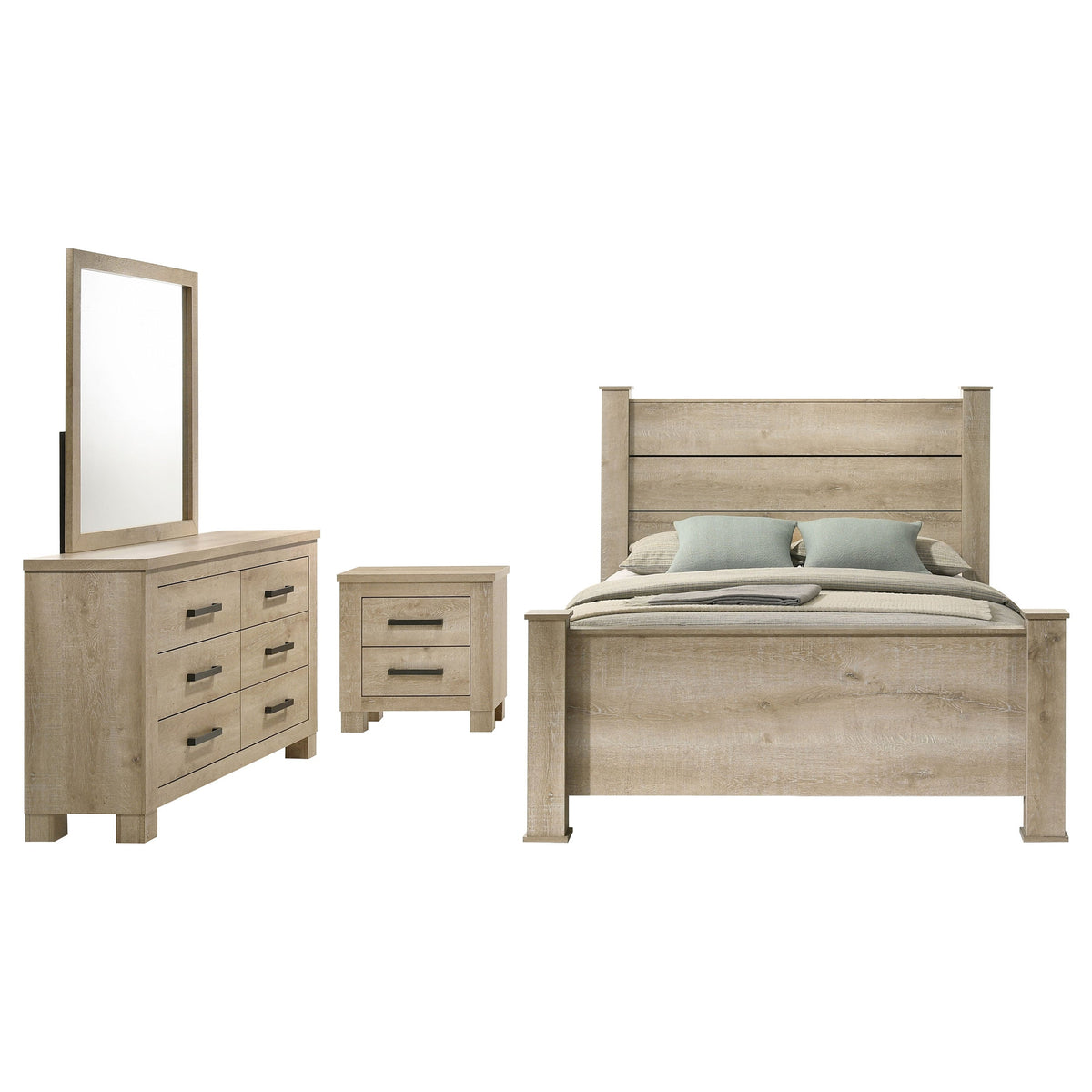 Oakglen 4-piece Bedroom Set Weathered Oak