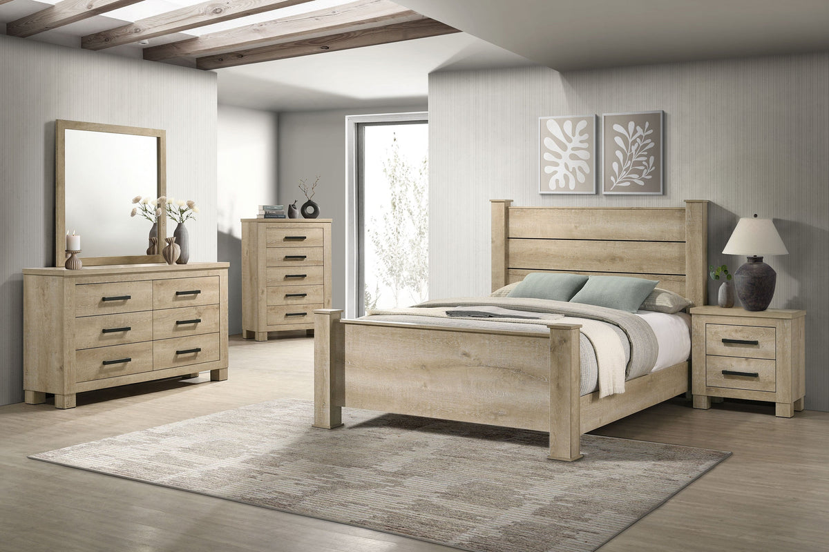 Oakglen 5-piece Bedroom Set Weathered Oak