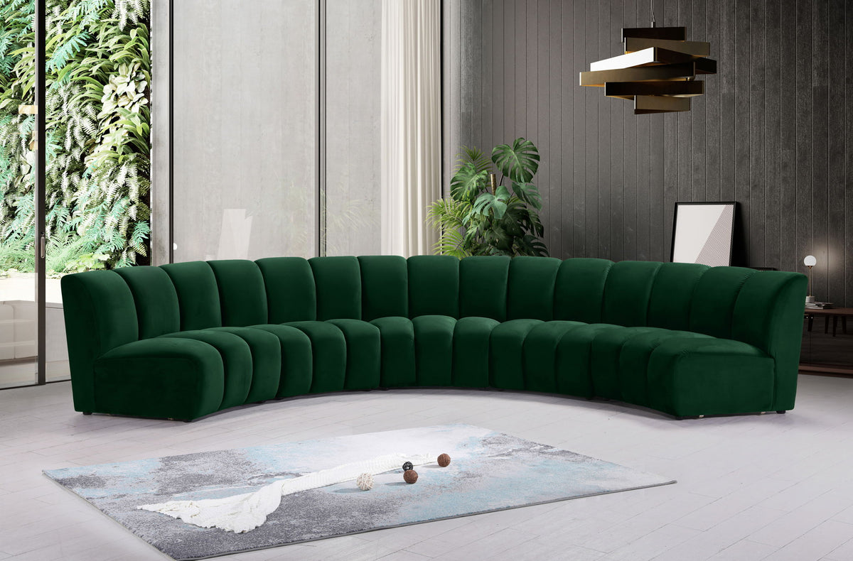 Infinity - 5 Piece Velvet Modular Sectional