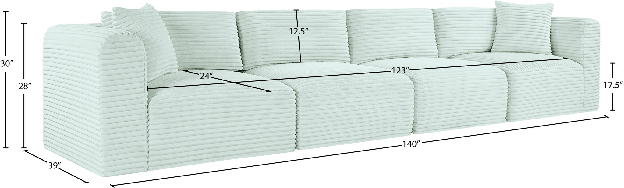 Shaggy - 4 Seat Modular Sofa