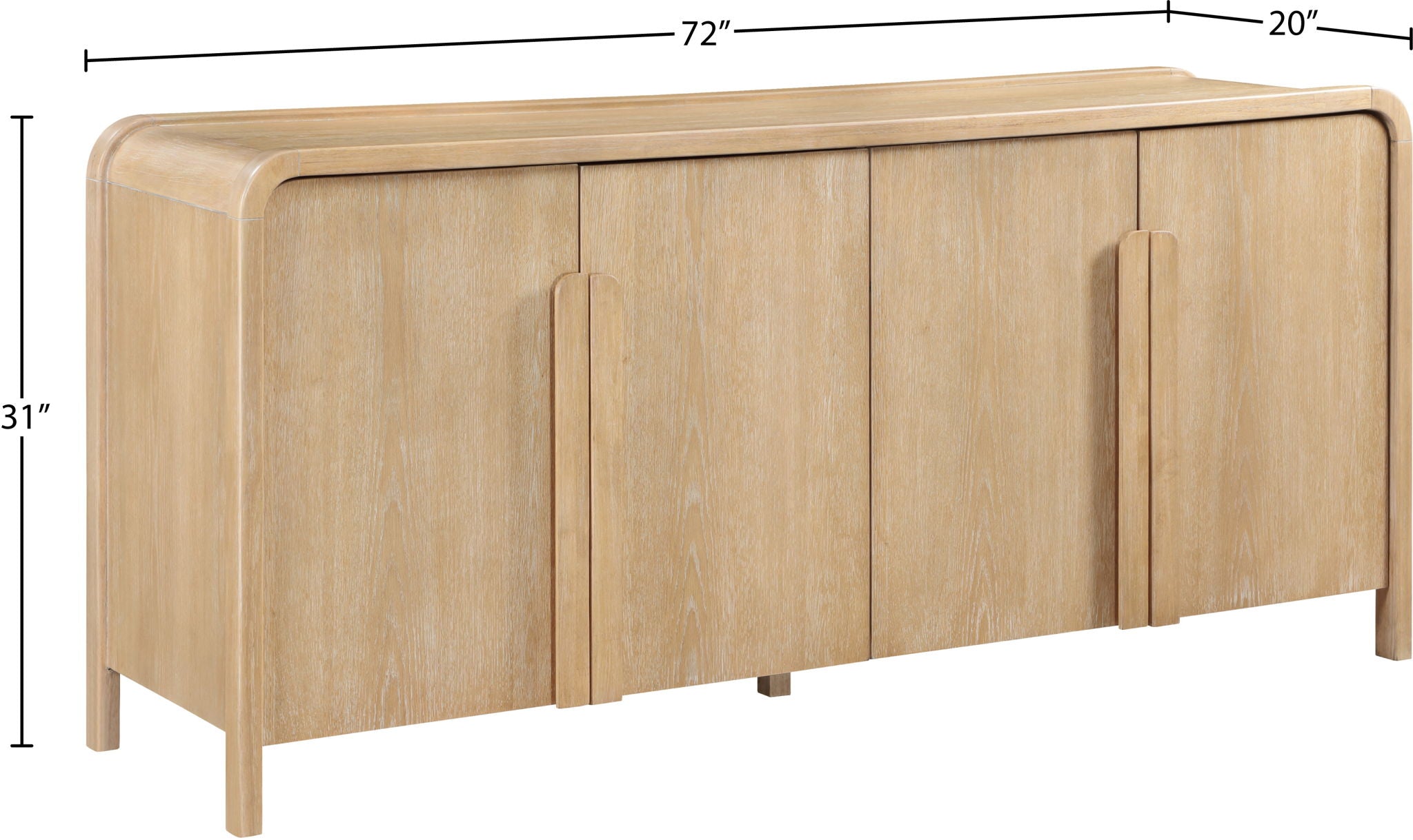 Harmony - Oak Veneer And Solid Wood Sideboard/Buffet