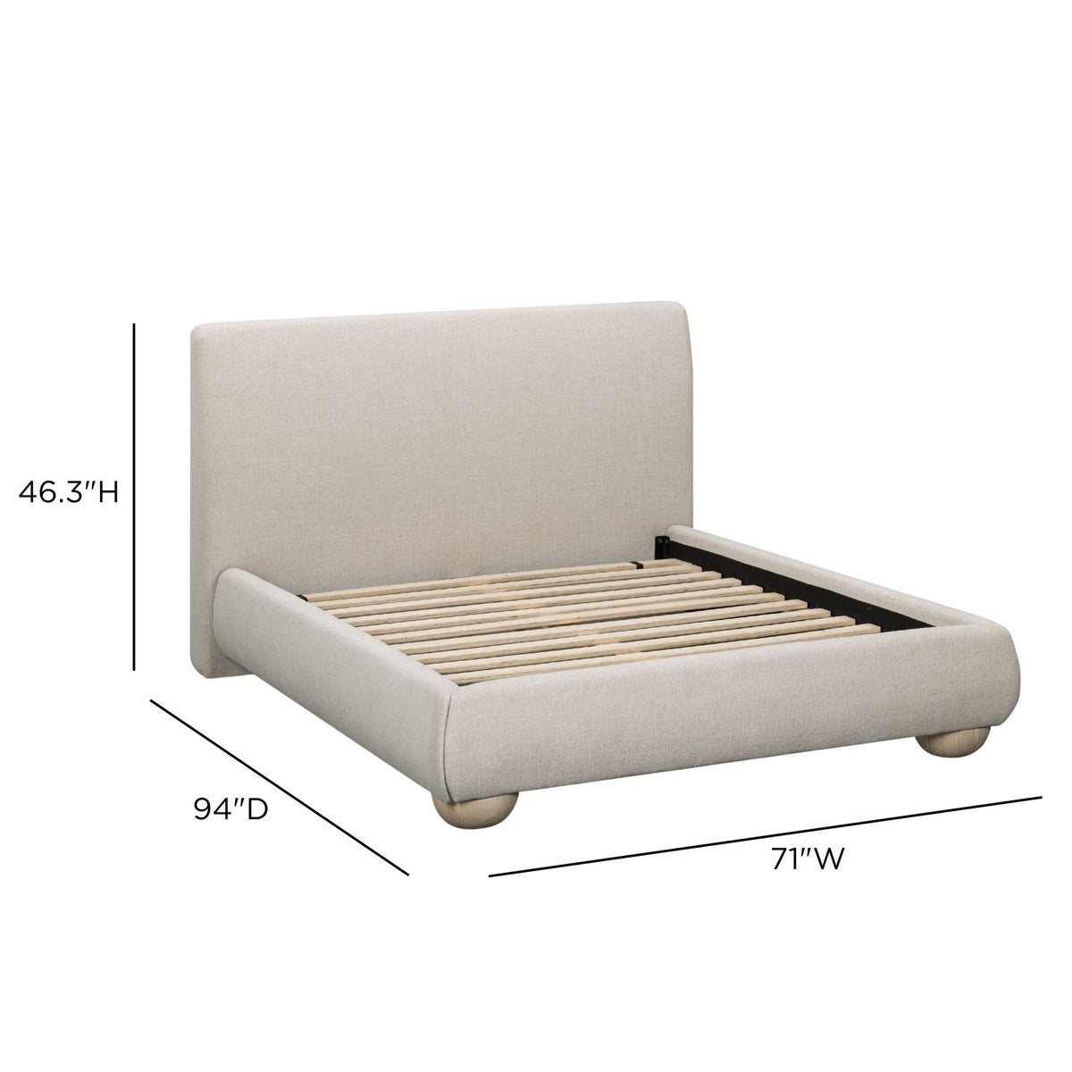 Rayne - Textured Fabric Bed