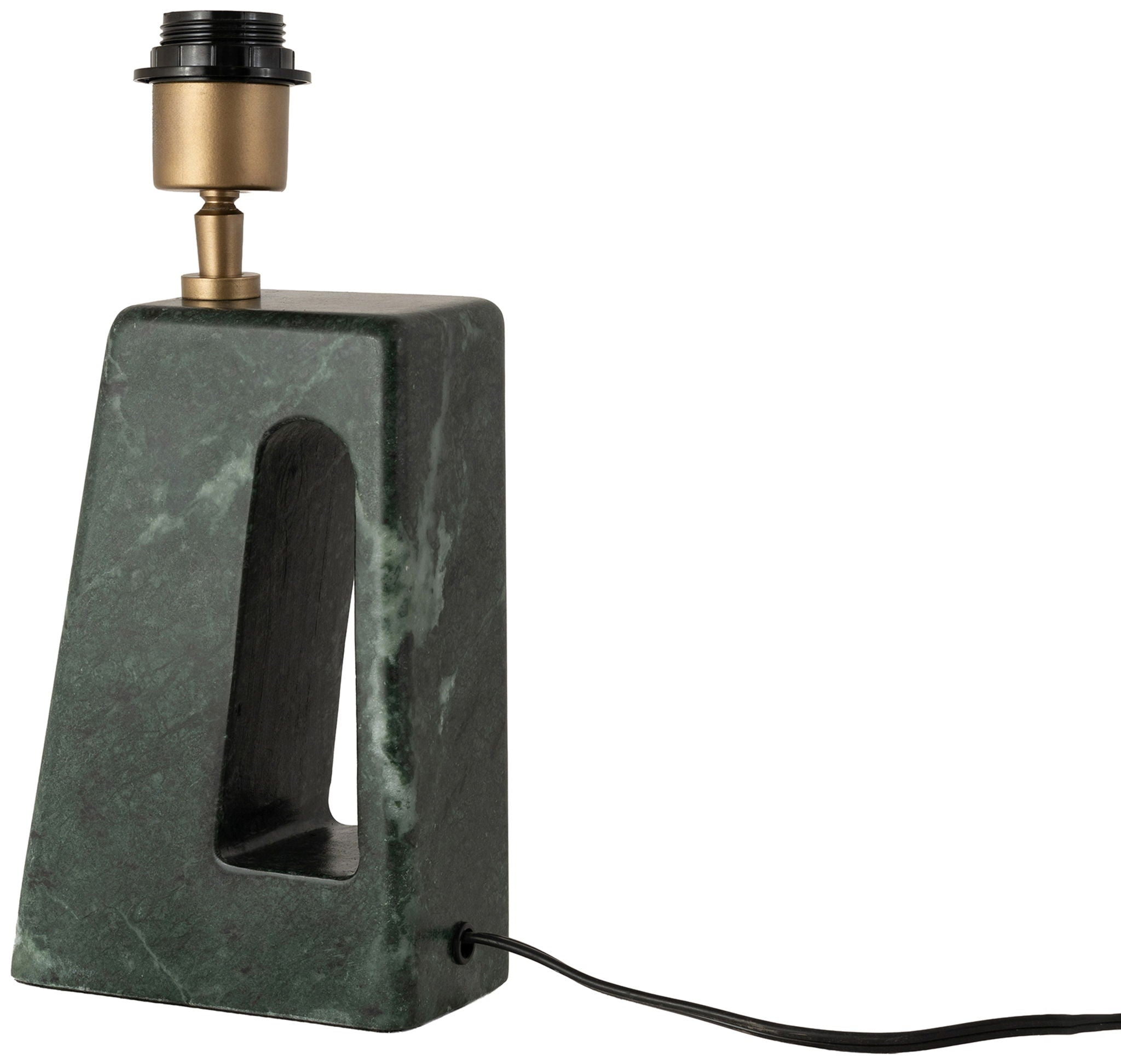 Vellum - Genuine Marble Base And Linen Textured Fabric Shade Table Lamp
