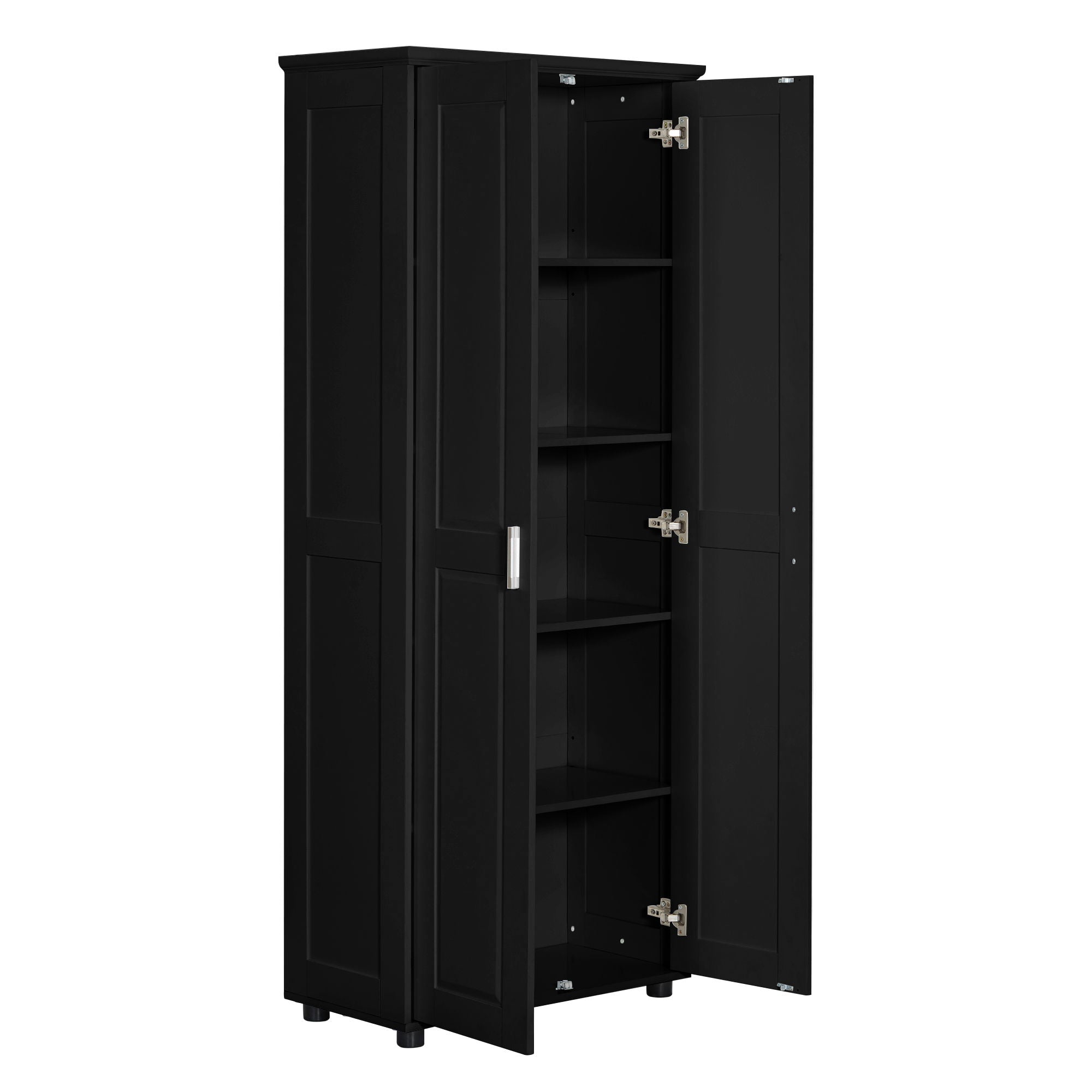 Storage Cabinet With Adjustable Shelves, 2 Doors, Rectangle Design For Bathroom