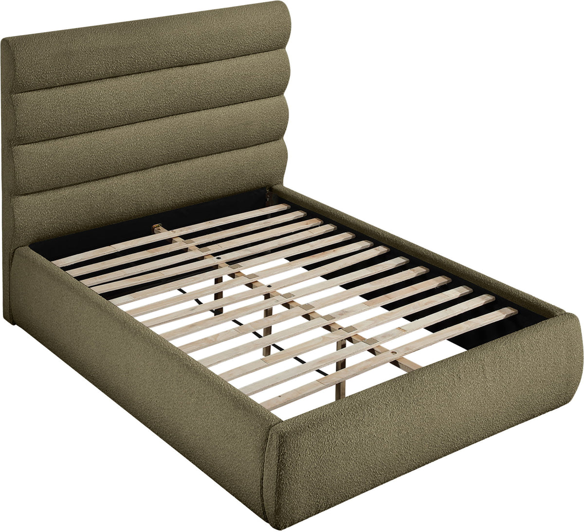 Adam - Boucle Fabric Bed With 52" Headboard