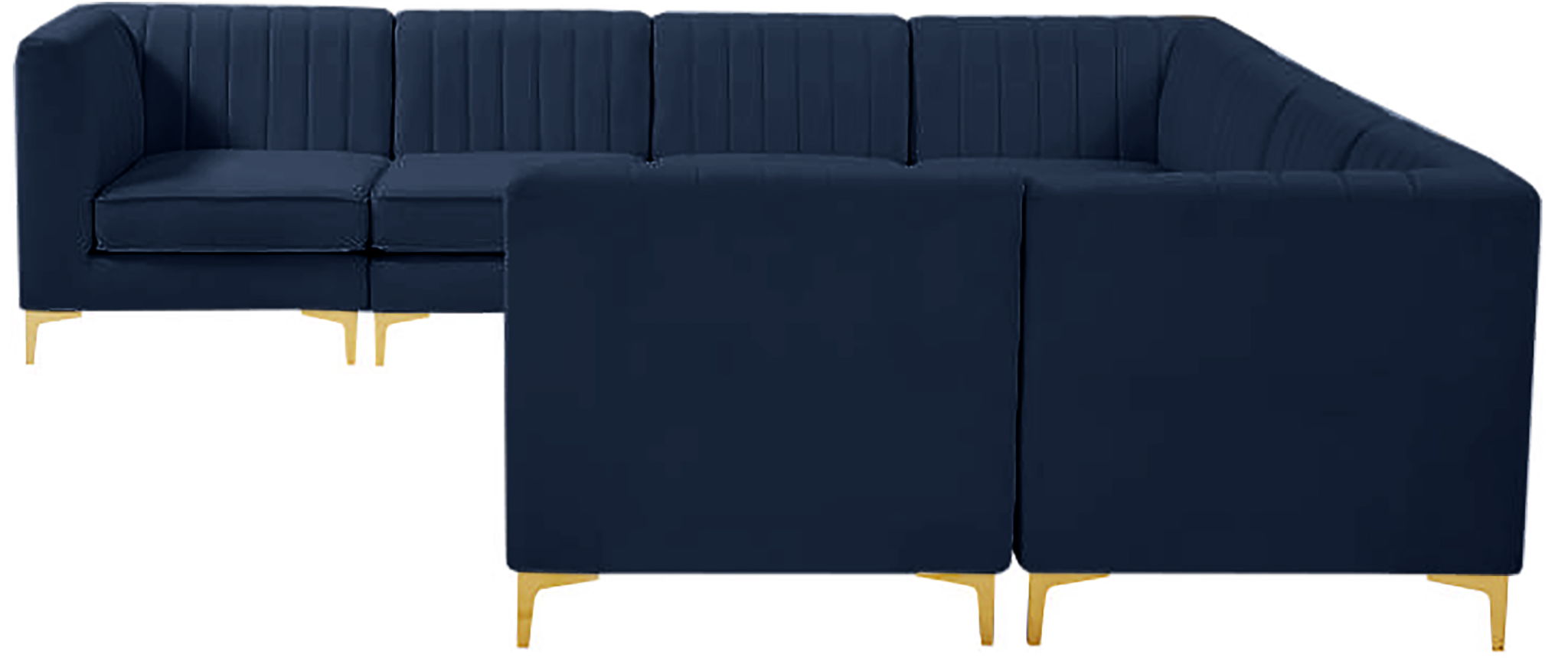 Alina - 8 Piece Velvet Modular Sectional