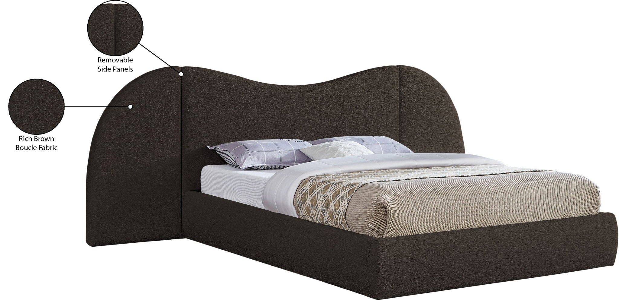Everest - Boucle Fabric Bed