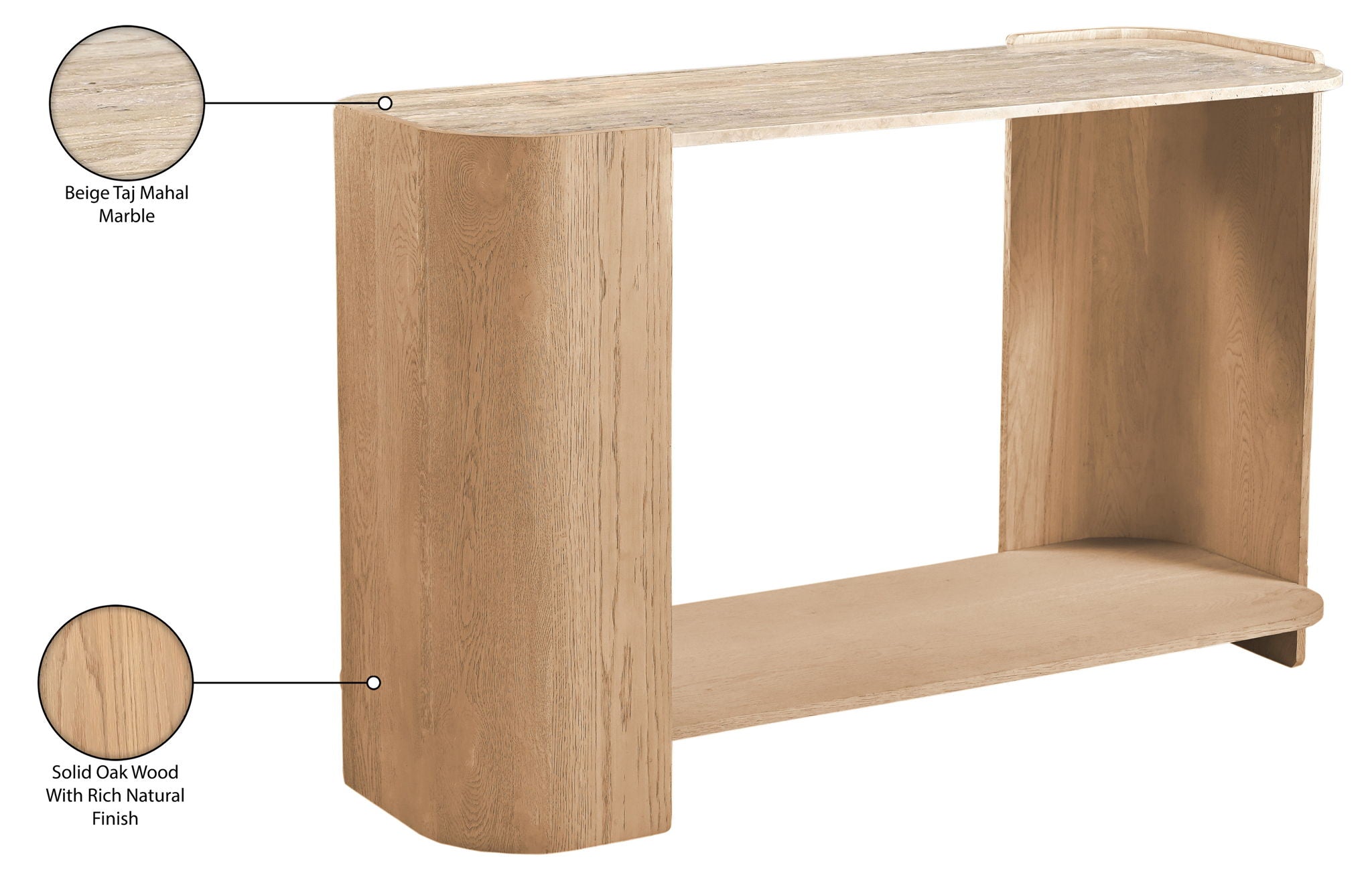 Calabria - Marble And Oak Wood Table