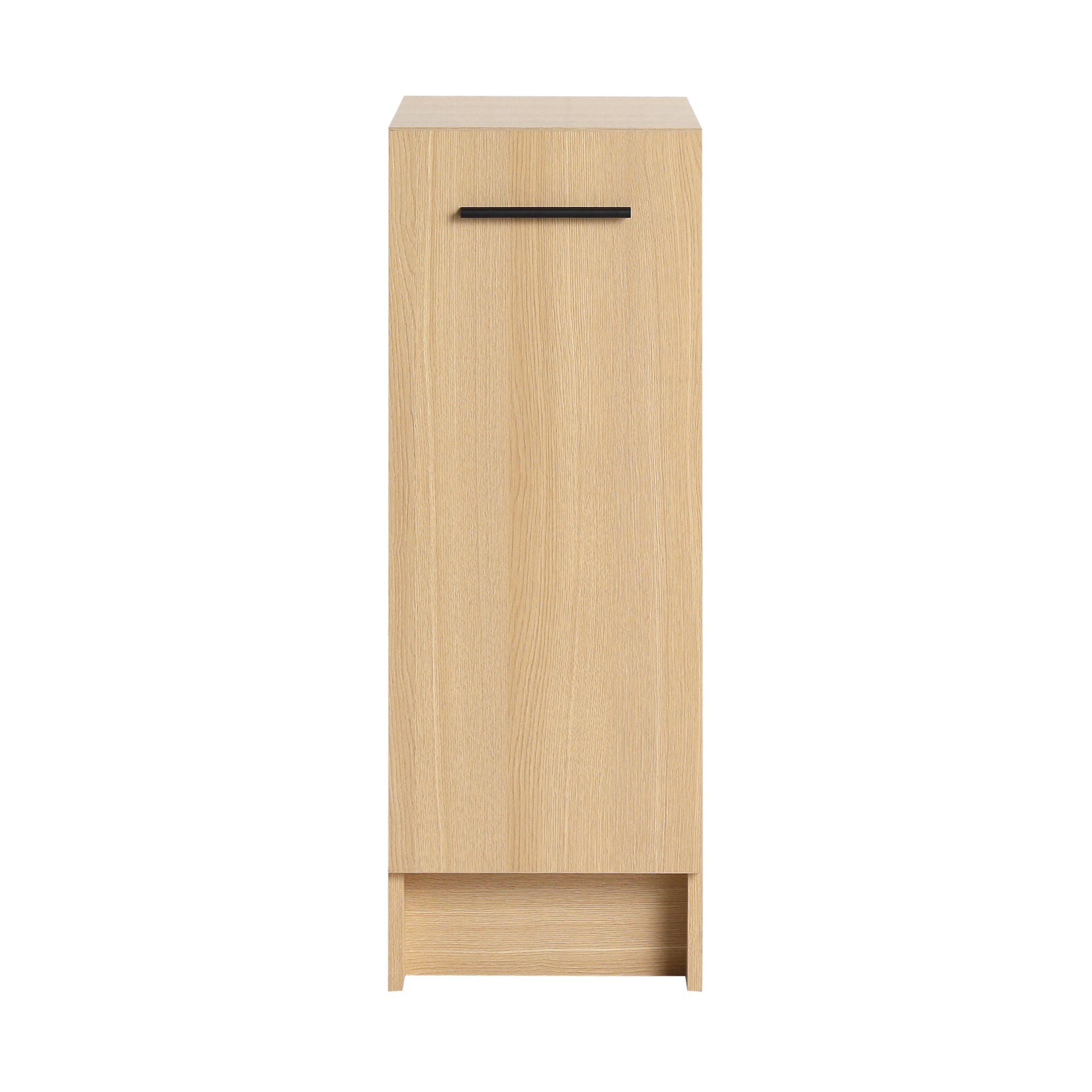 Slim Freestanding Bathroom Storage Cabinet - Light Oak