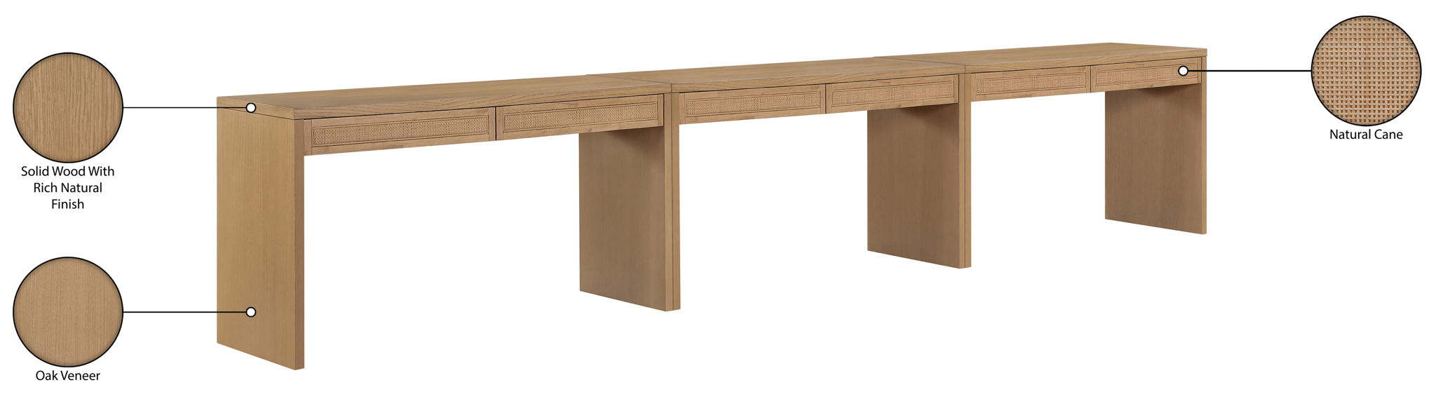 Avro - Solid Wood And Oak Veneer Desk
