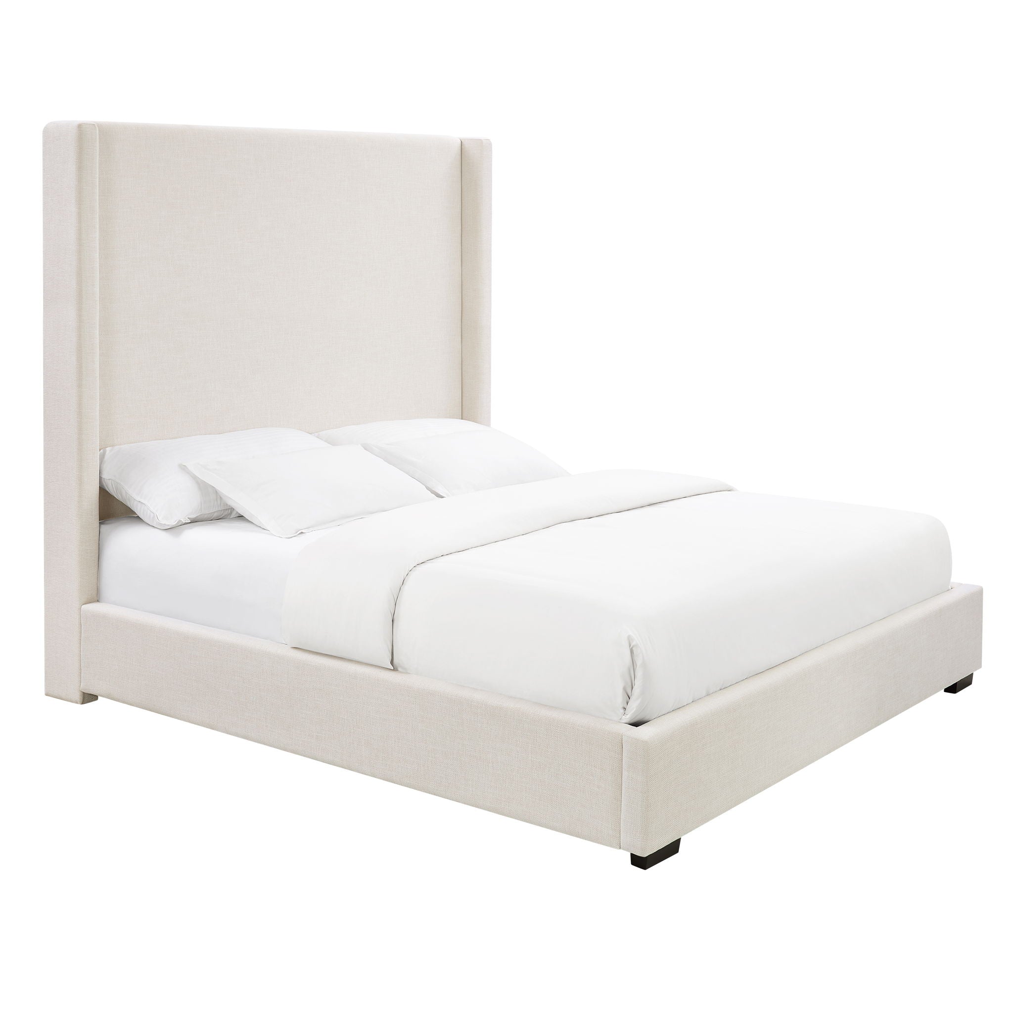 Hampton - Upholstered Platform Bed With Tall Headboard