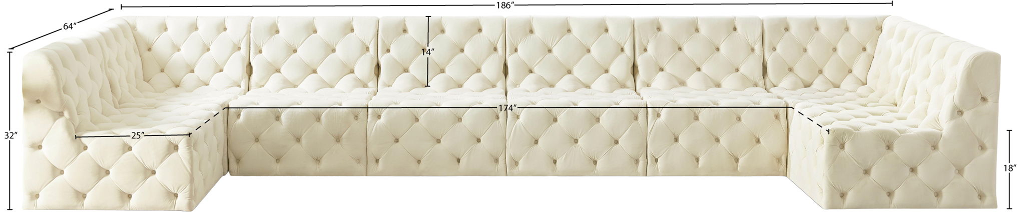 Tuft - 8 Piece Modular Sectional