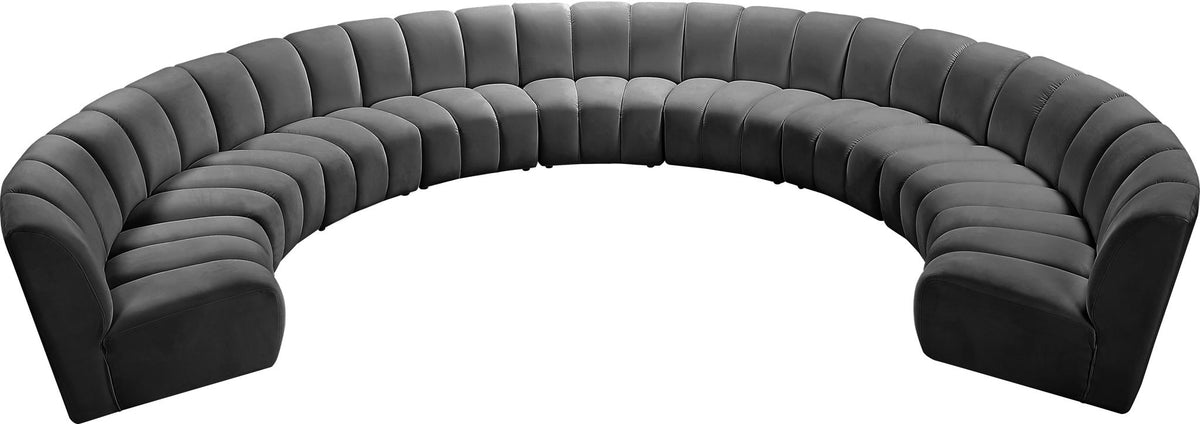 Infinity - 9 Piece Velvet Modular Sectional