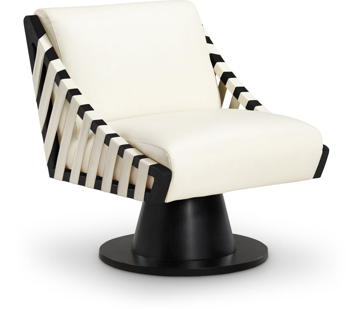 Millwin - Swivel Accent Chair With Black Base