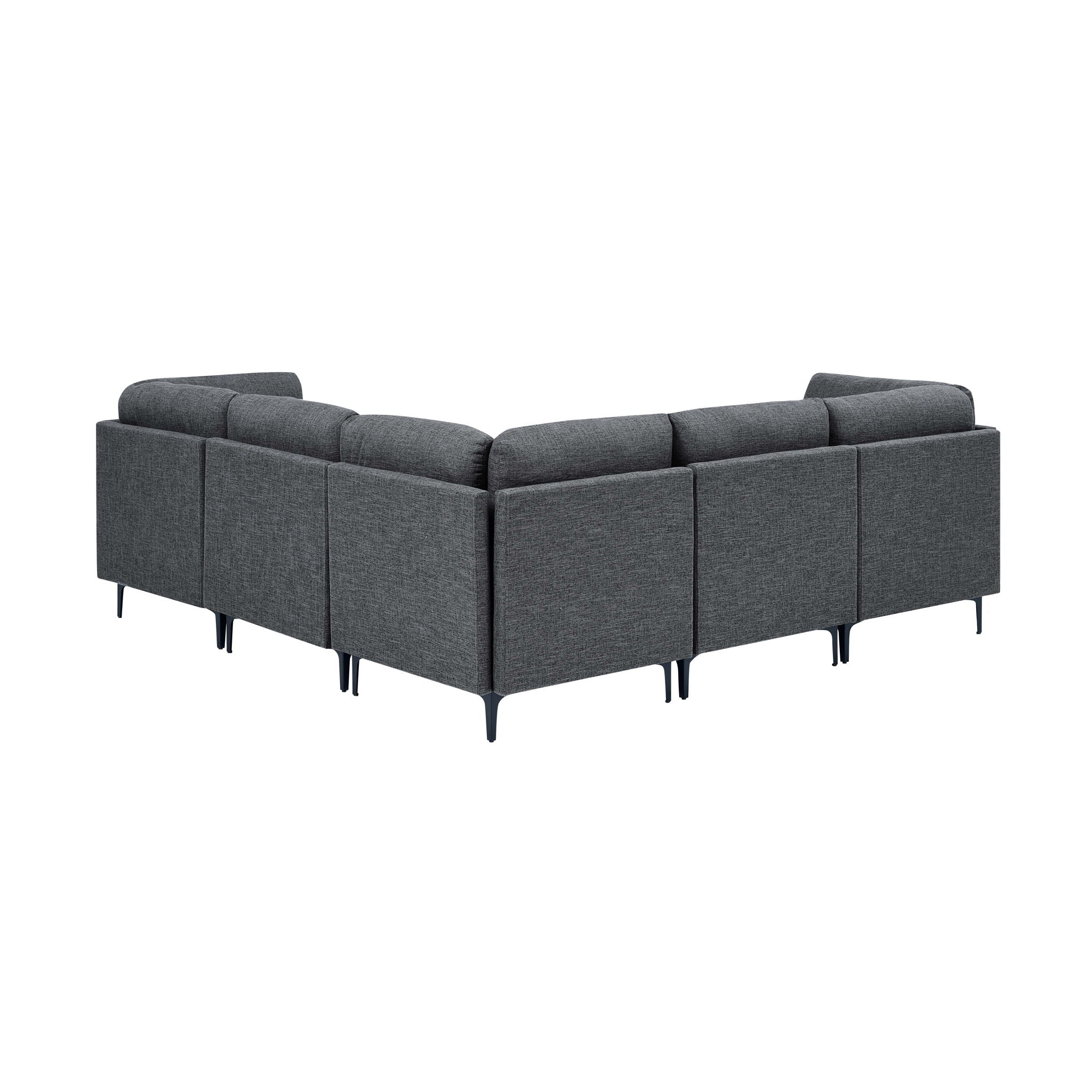 Upholstered Modular Sectional With Tall Legs