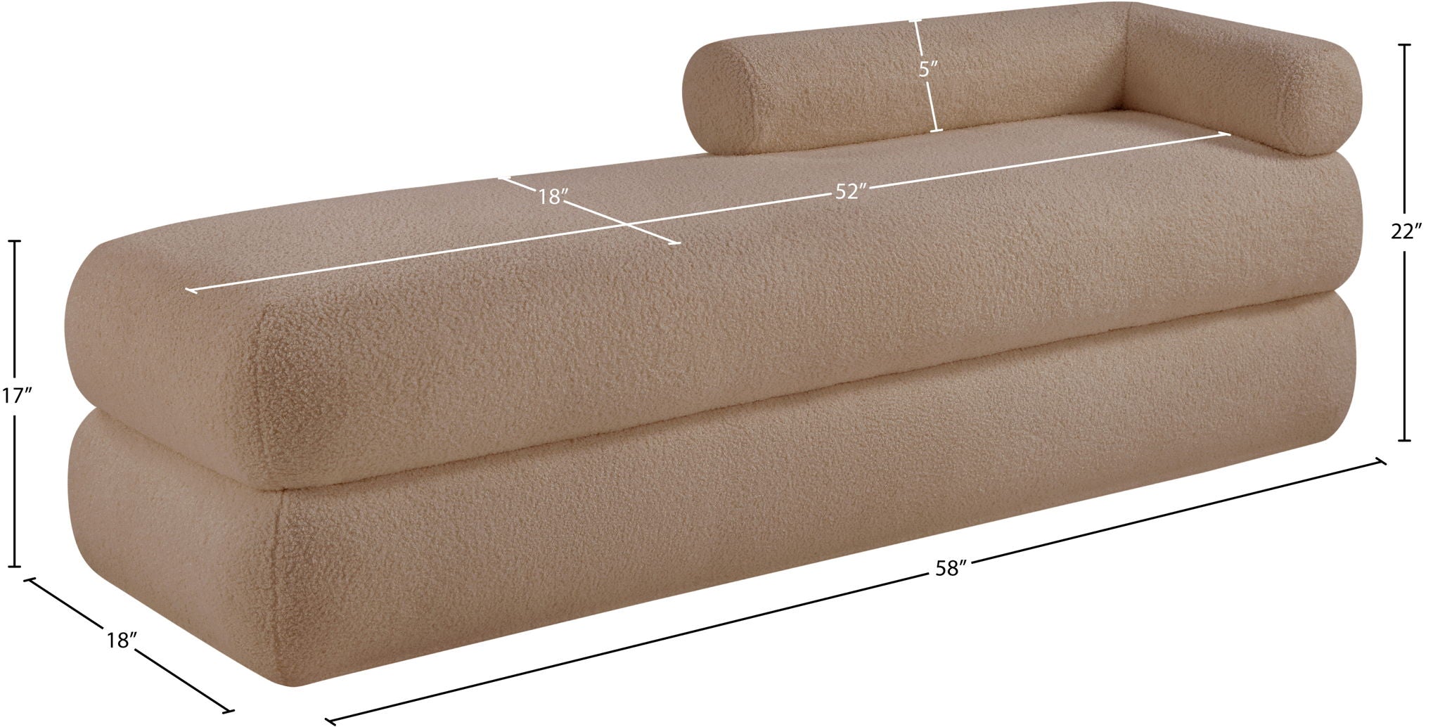 Kennedy - Teddy Fabric Bench