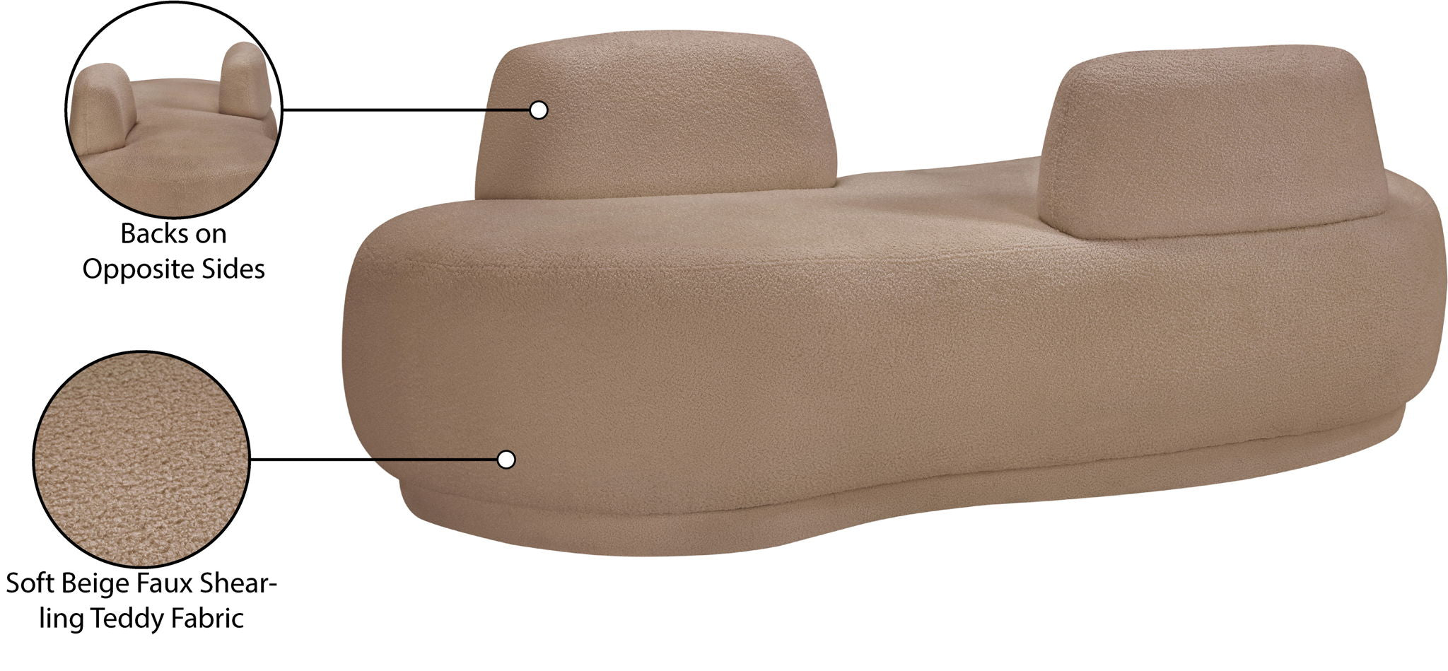 Argyle - Teddy Fabric Chaise / Loveseat