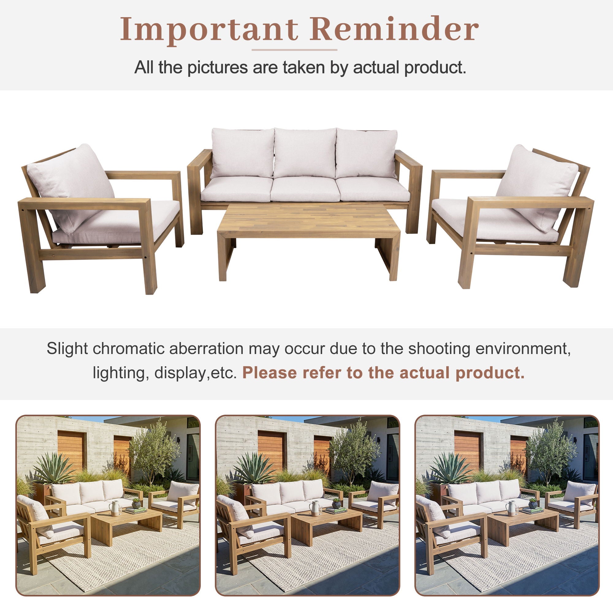 4 Piece Patio Sofa Set