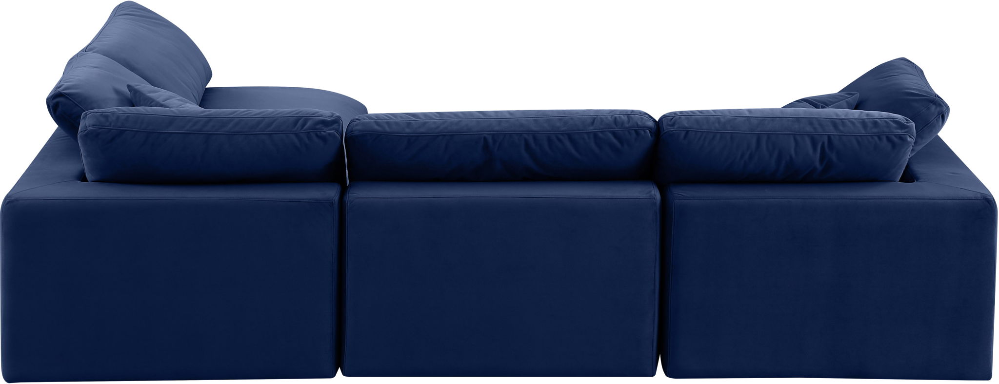 Comfy - 4 Piece Velvet Modular Armless Sectional