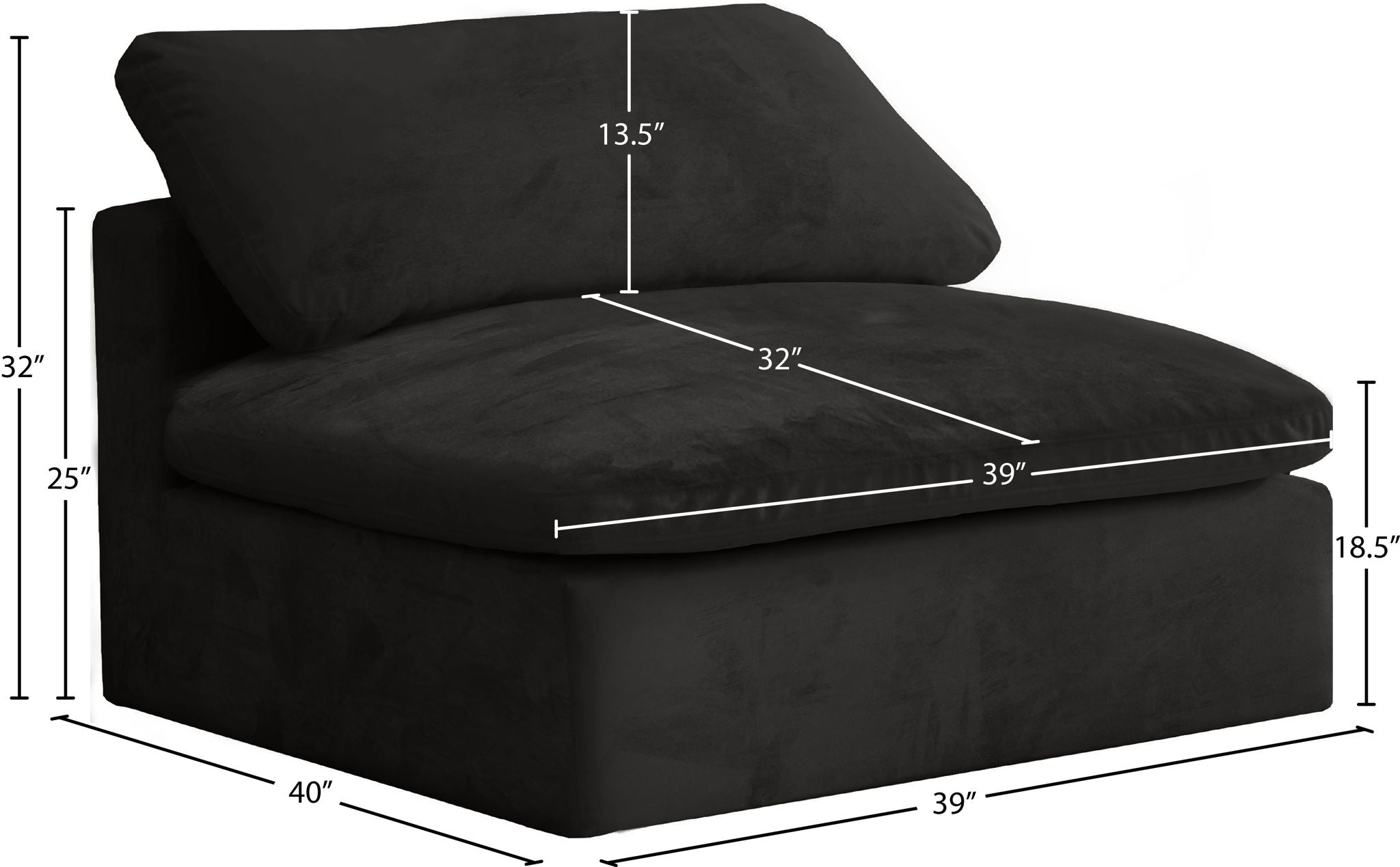 Cozy - Armless Chair