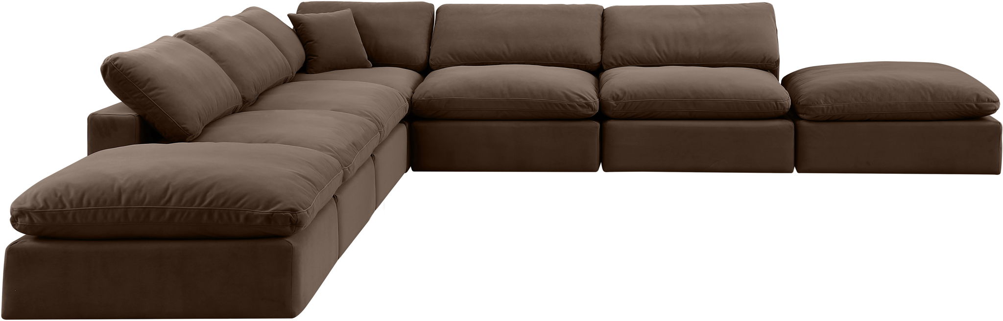 Comfy - 7 Piece Velvet Modular Corner Sectional