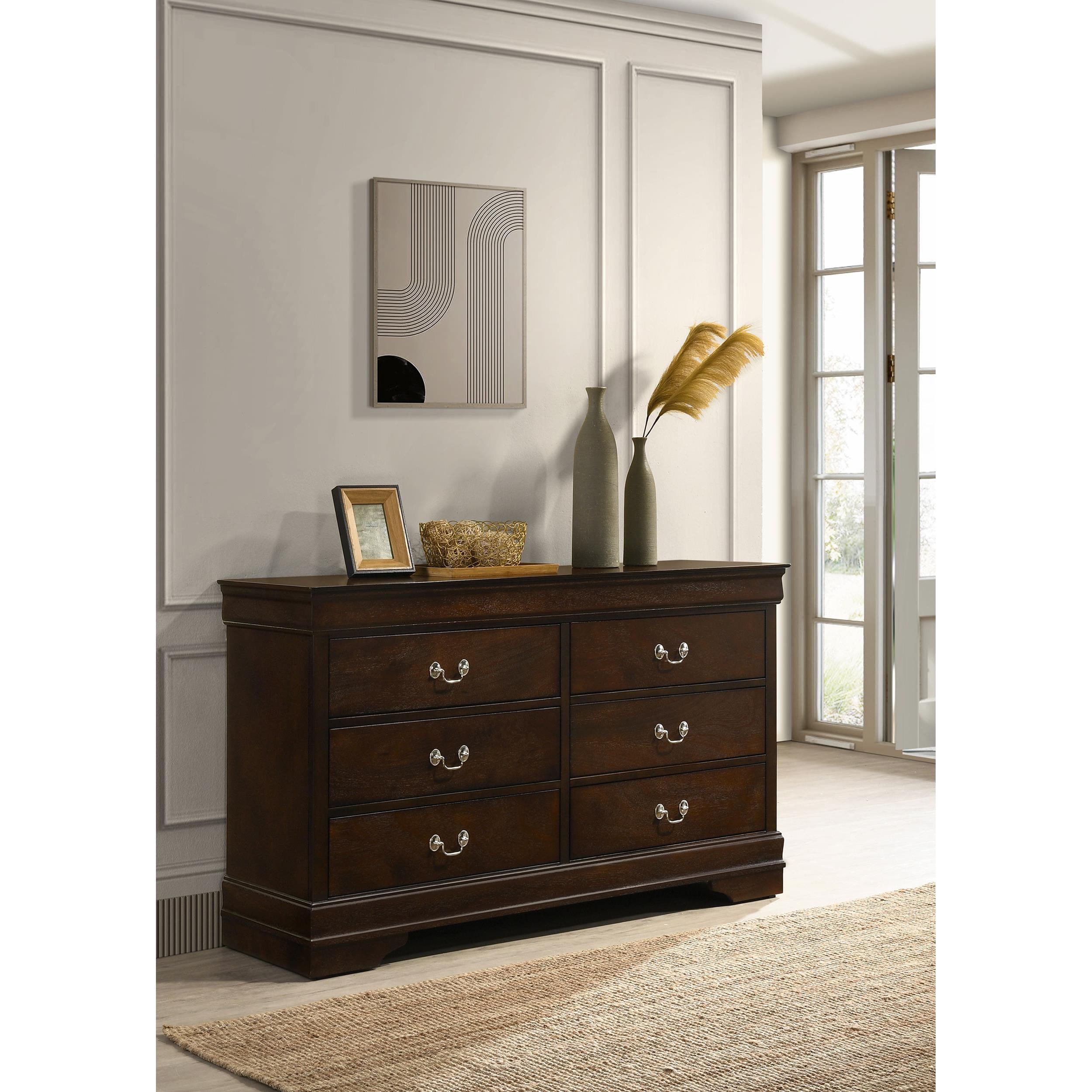 Diamond Modern Furniture COA Louis Philippe 6-Drawer Dresser 202413 IMAGE 9