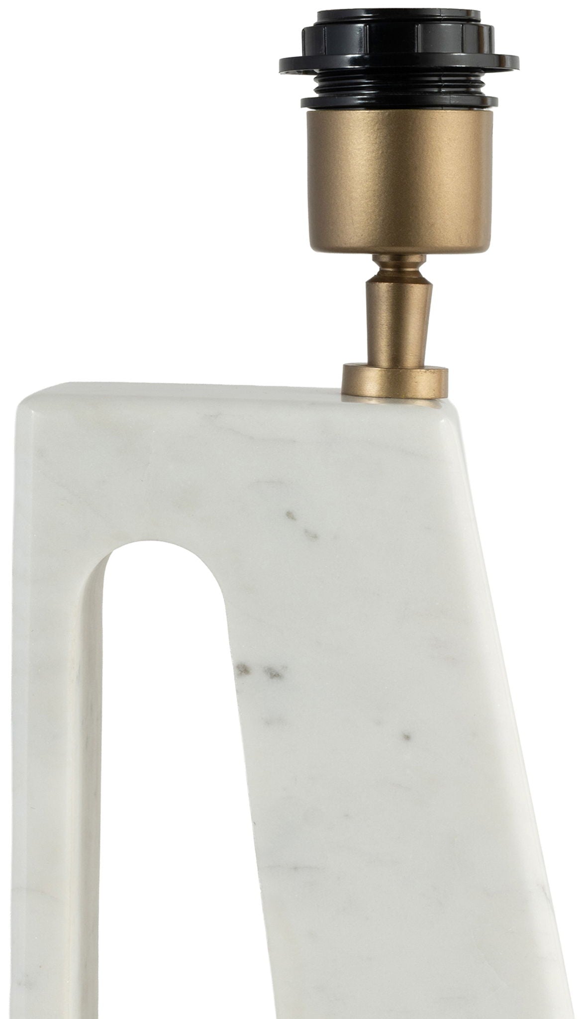 Vellum - Genuine Marble Base And Linen Textured Fabric Shade Table Lamp