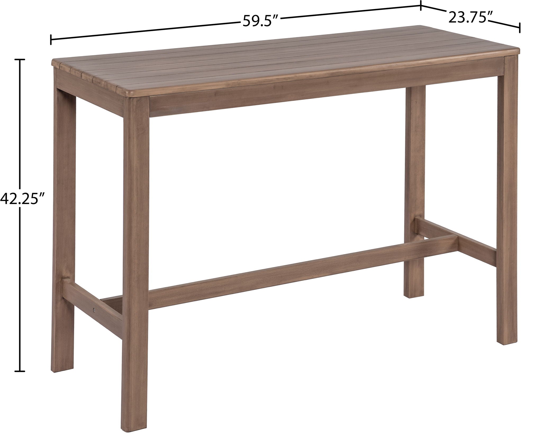 Newport - Acacia Wood Outdoor Patio Bar Table