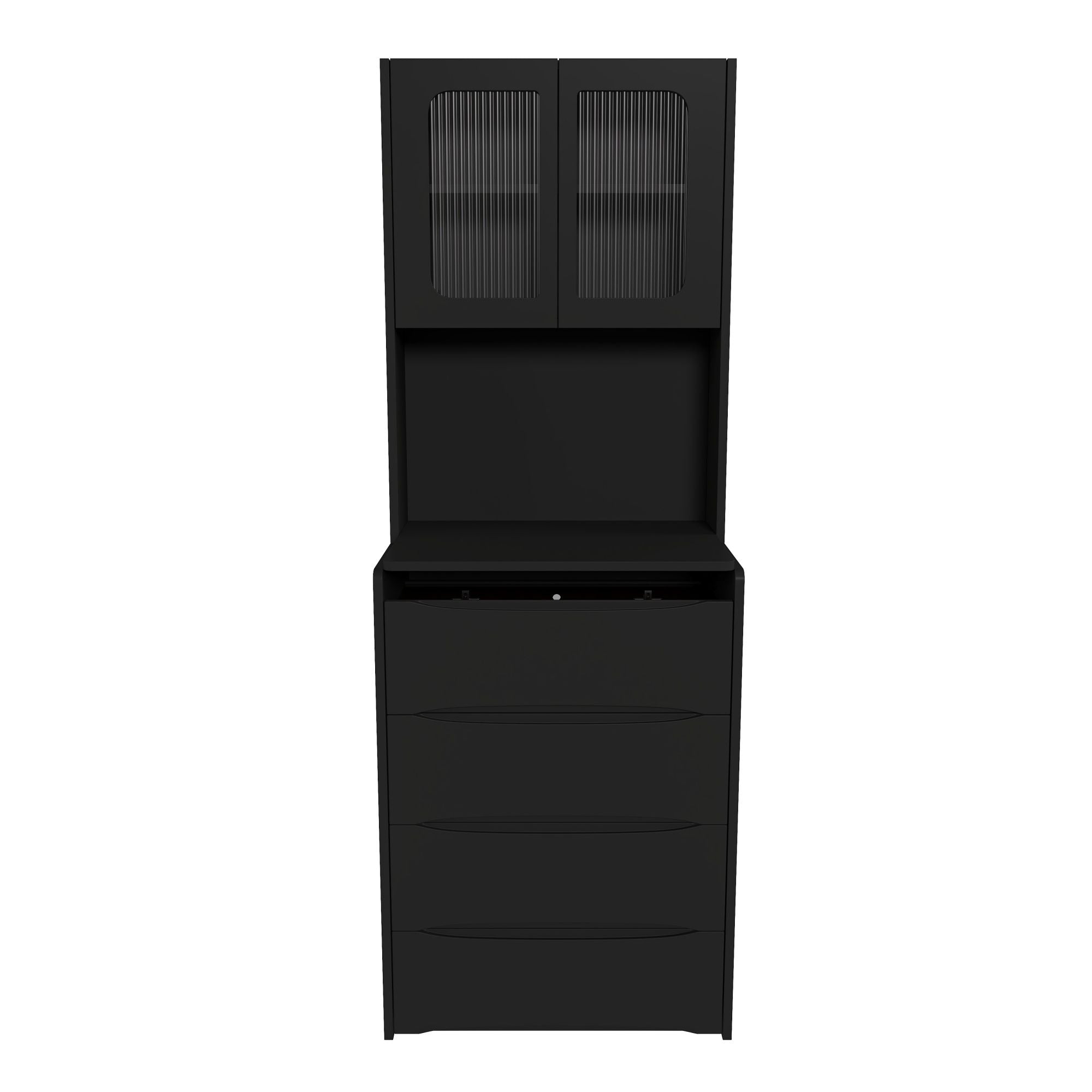 3 In 1 Vanity Table With LED Mirror & Storage Stool For Bedroom