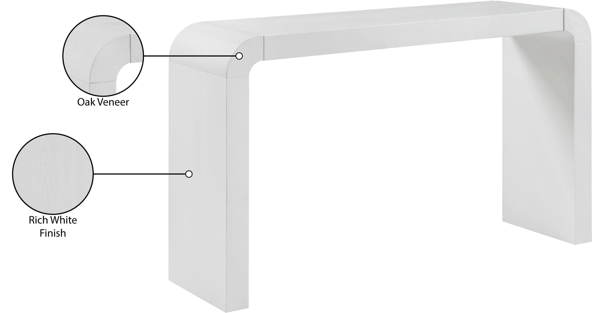 Toulon - Oak Veneer Console Table