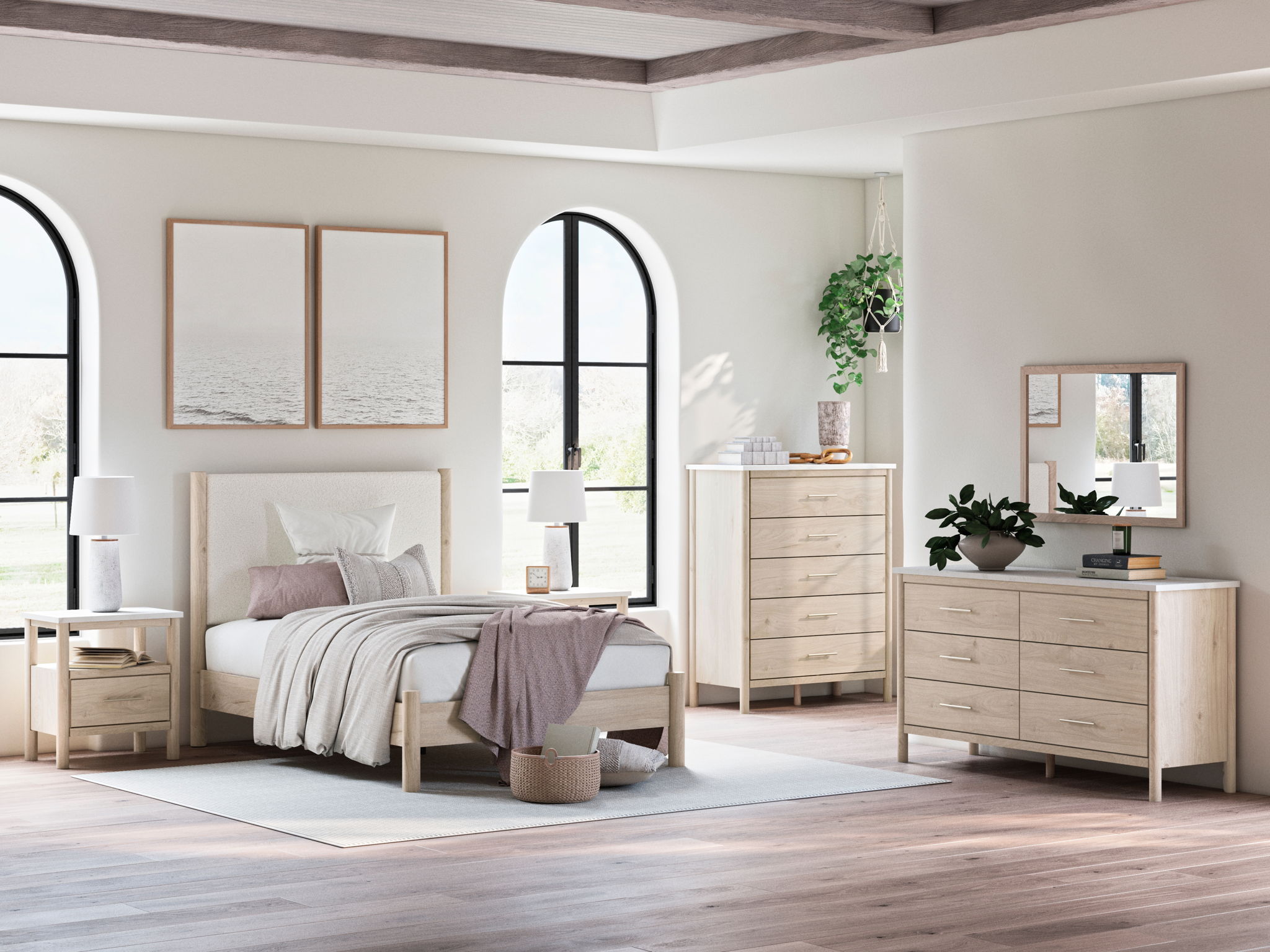 Cadmori - Five Drawer Wide Chest - Two-Tone