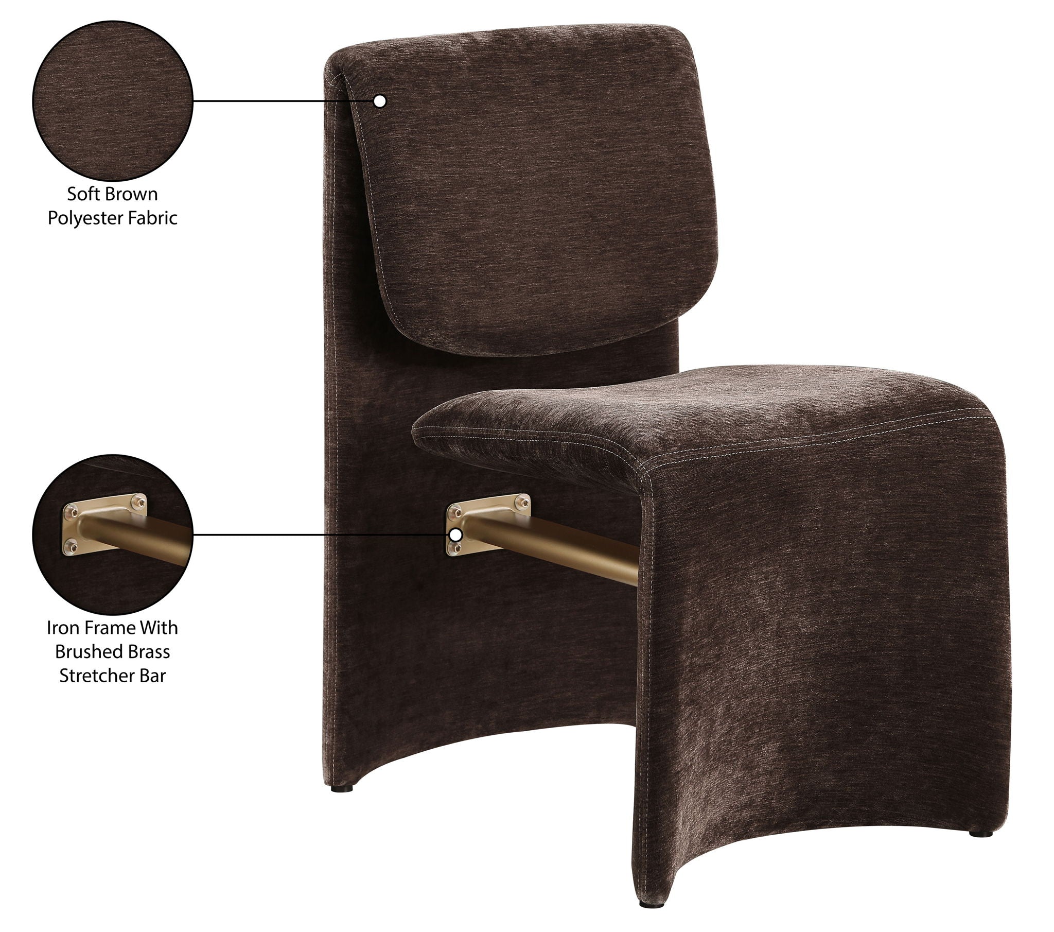Slique - Performance Fabric Upholstered Dining Chair (Set of 2) - Brown