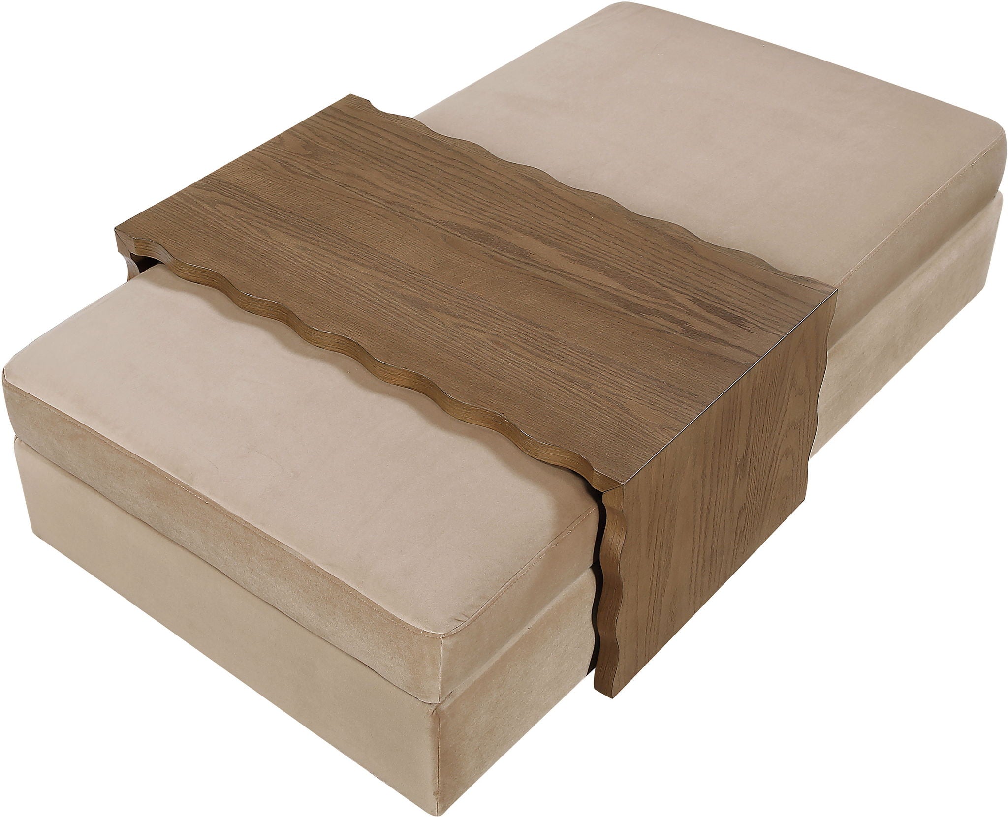 Woodra - Velvet Coffee Table/Ottoman