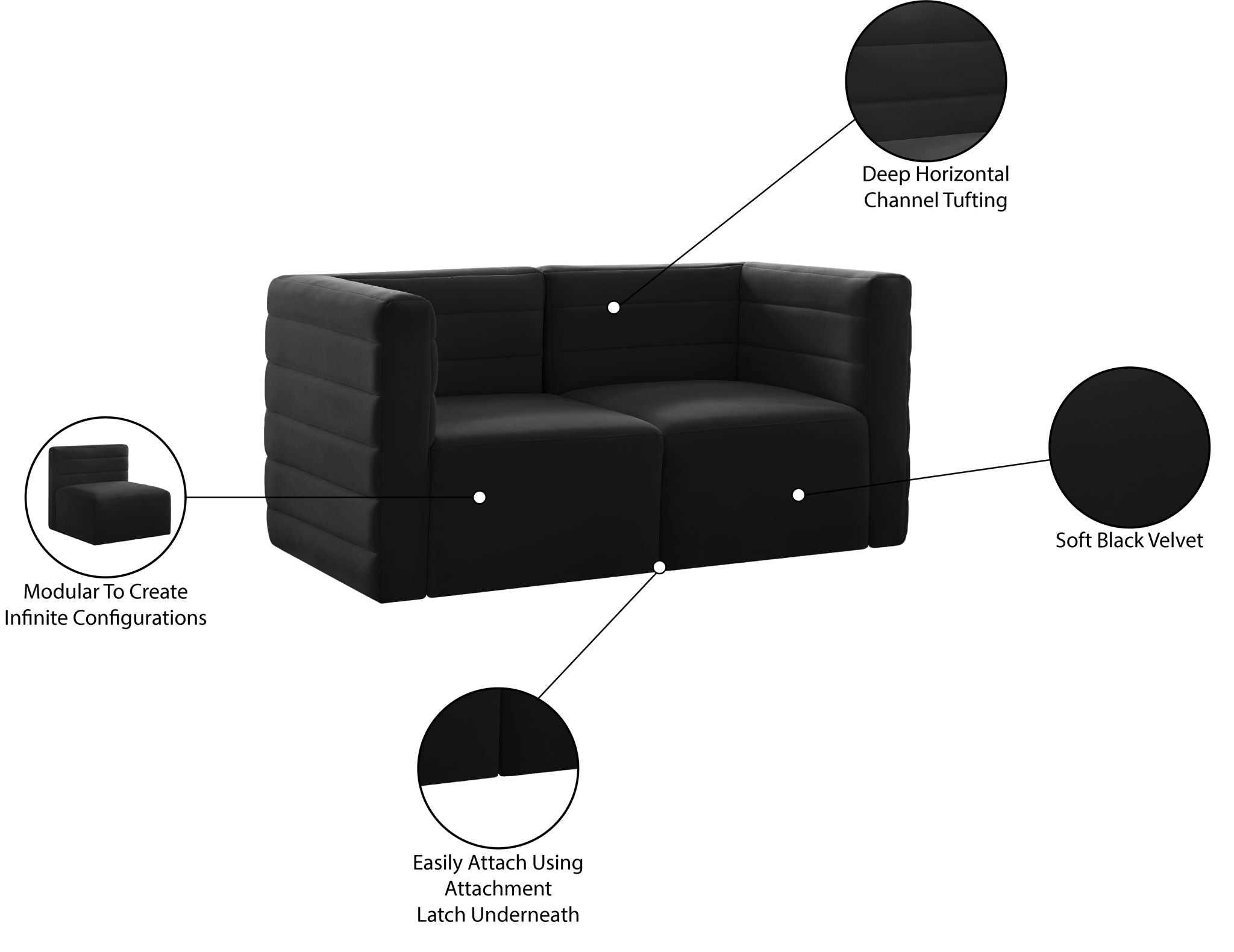 Quincy - Modular 2 Seat Sofa