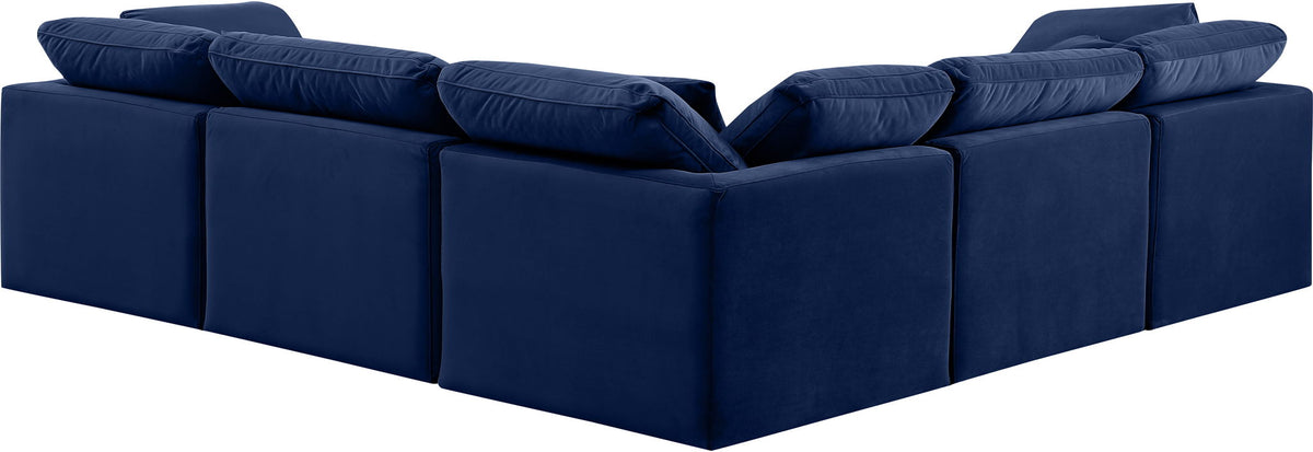 Indulge - Velvet 5 Piece Modular Corner Sectional