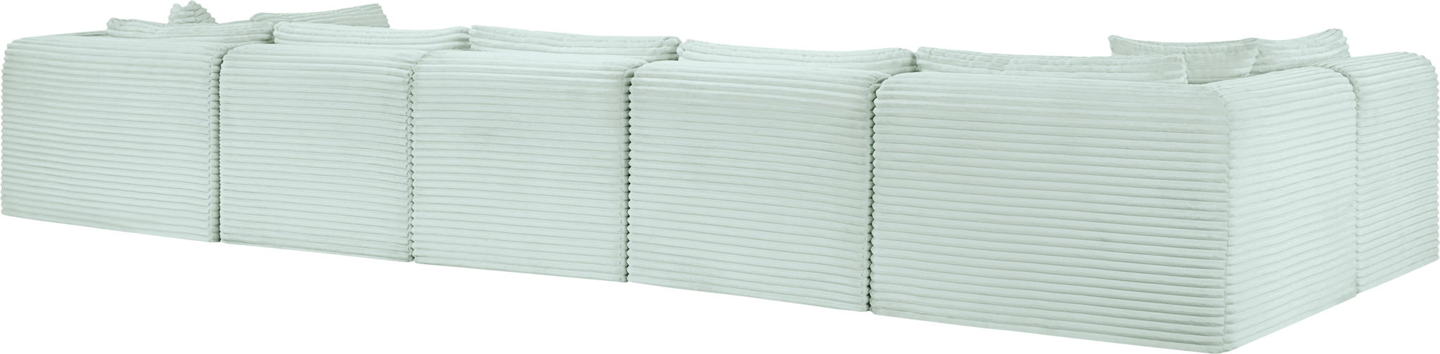 Shaggy - 7 Piece Modular U-Shaped Armless Sectional
