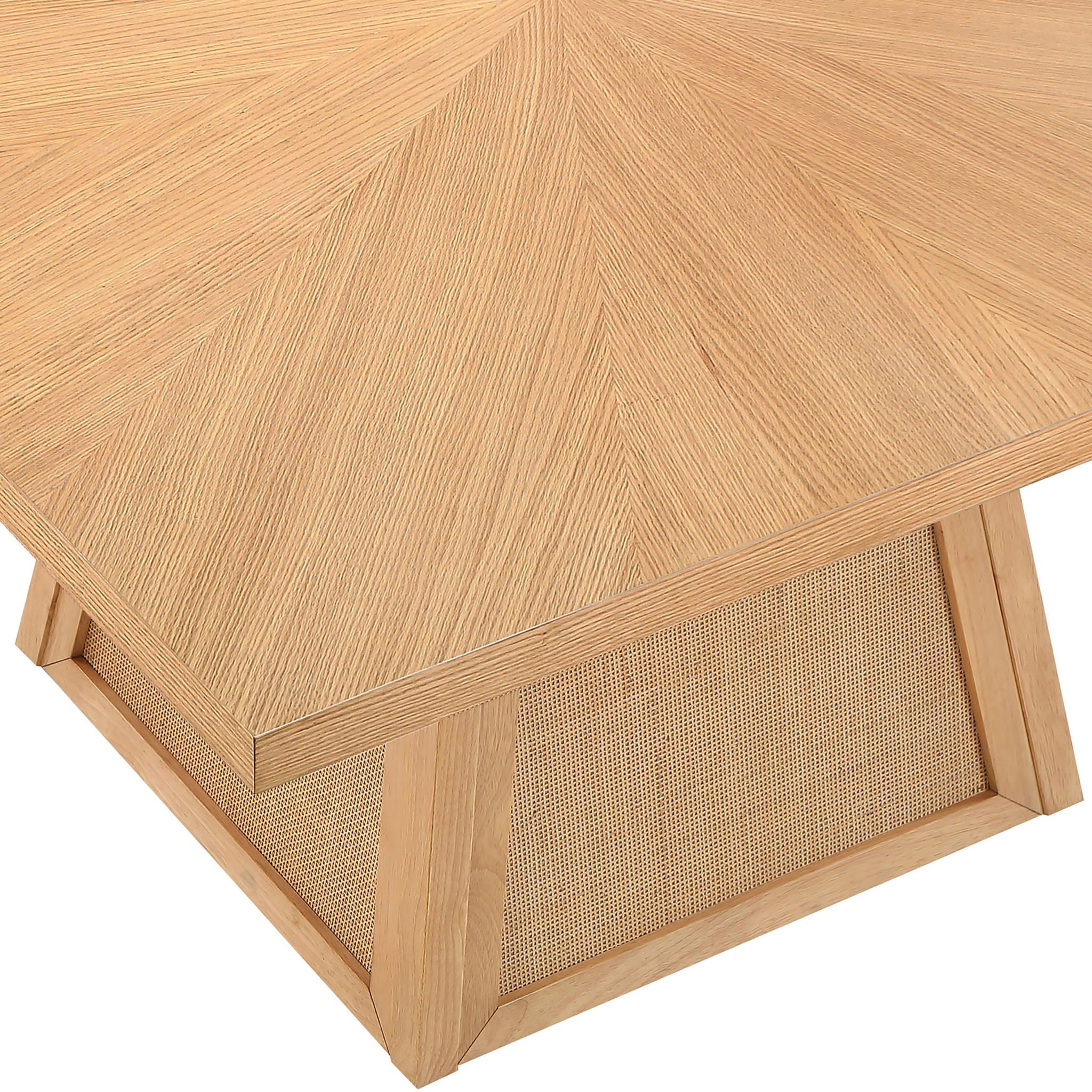 Fenwick - Cane Oak Veneer And Solid Wood Dining Table