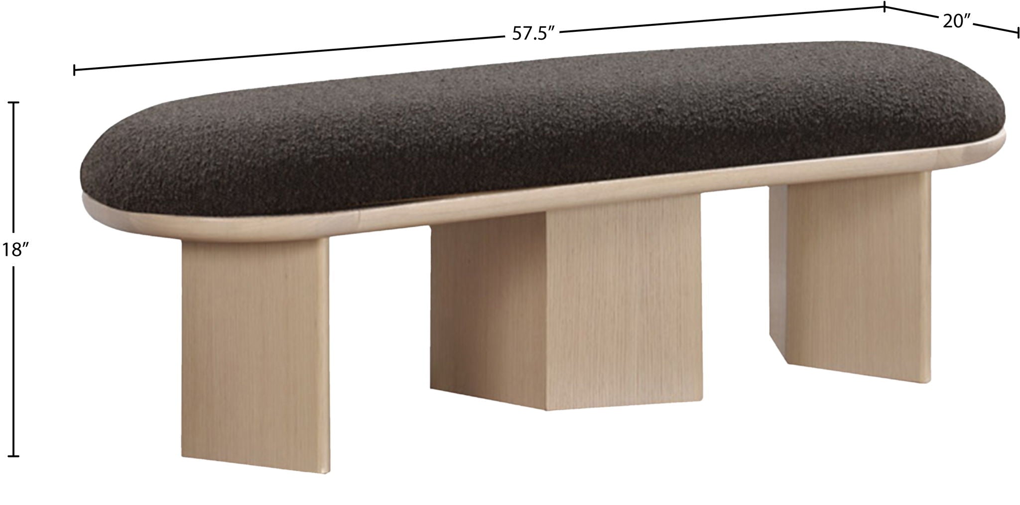 Wilshire - Bench With Natural Base