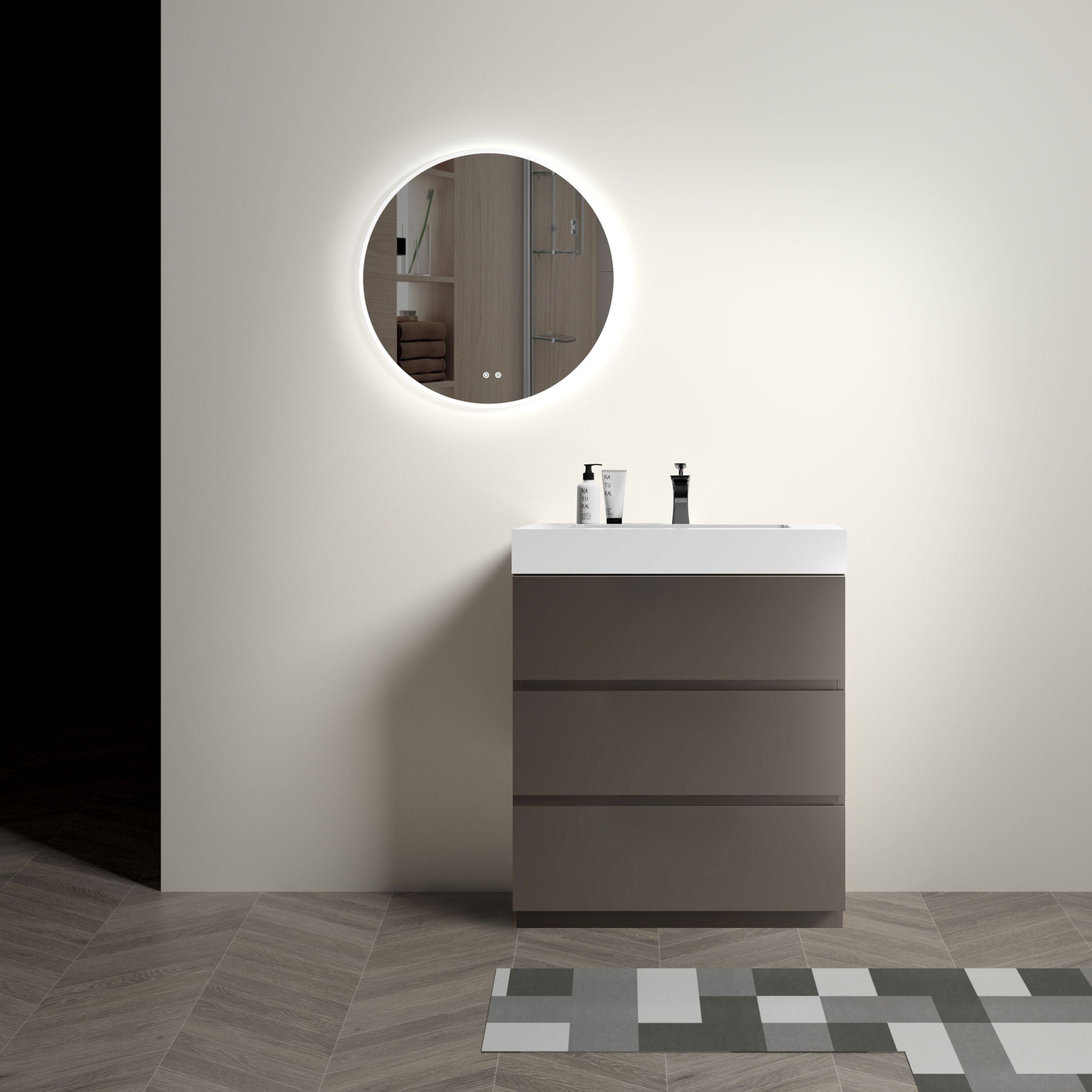 Alice - Bathroom Vanity With Sink, Large Storage Freestanding