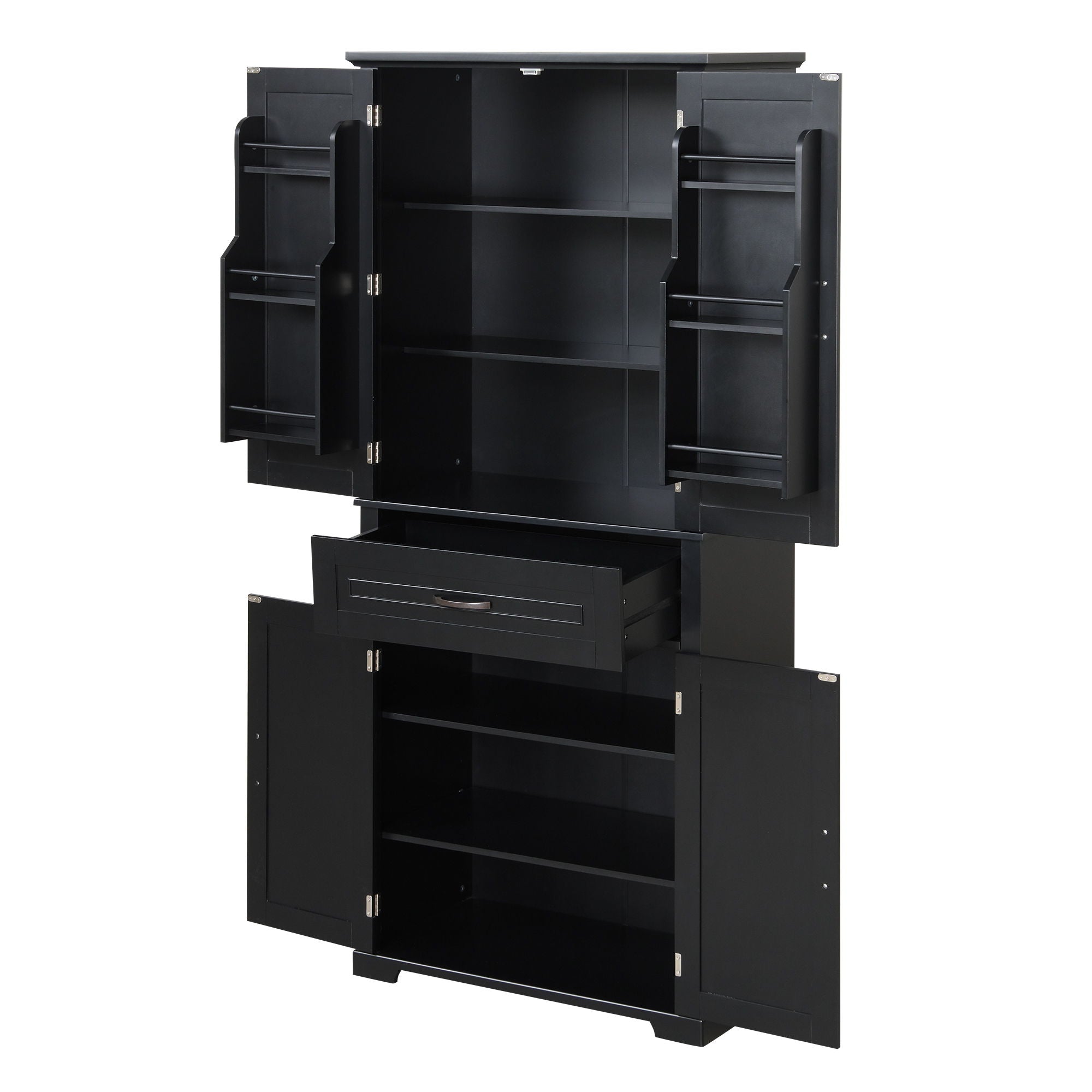 Bathroom Storage Cabinet With Doors And Drawer, Adjustable Shelf