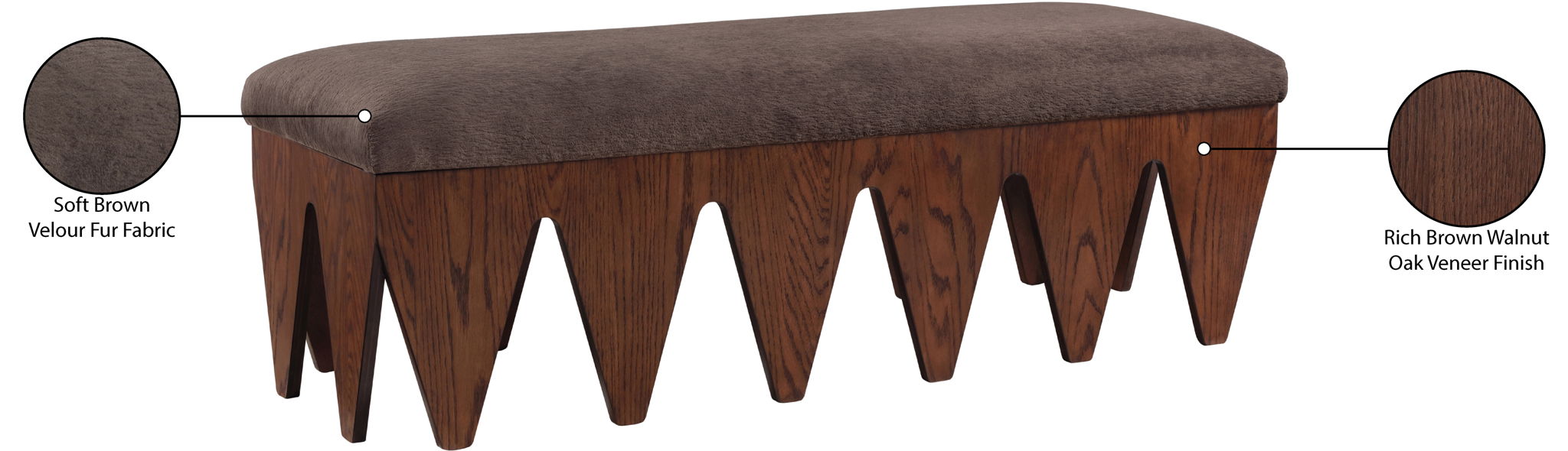 Altair - Bench - Dark Brown Base