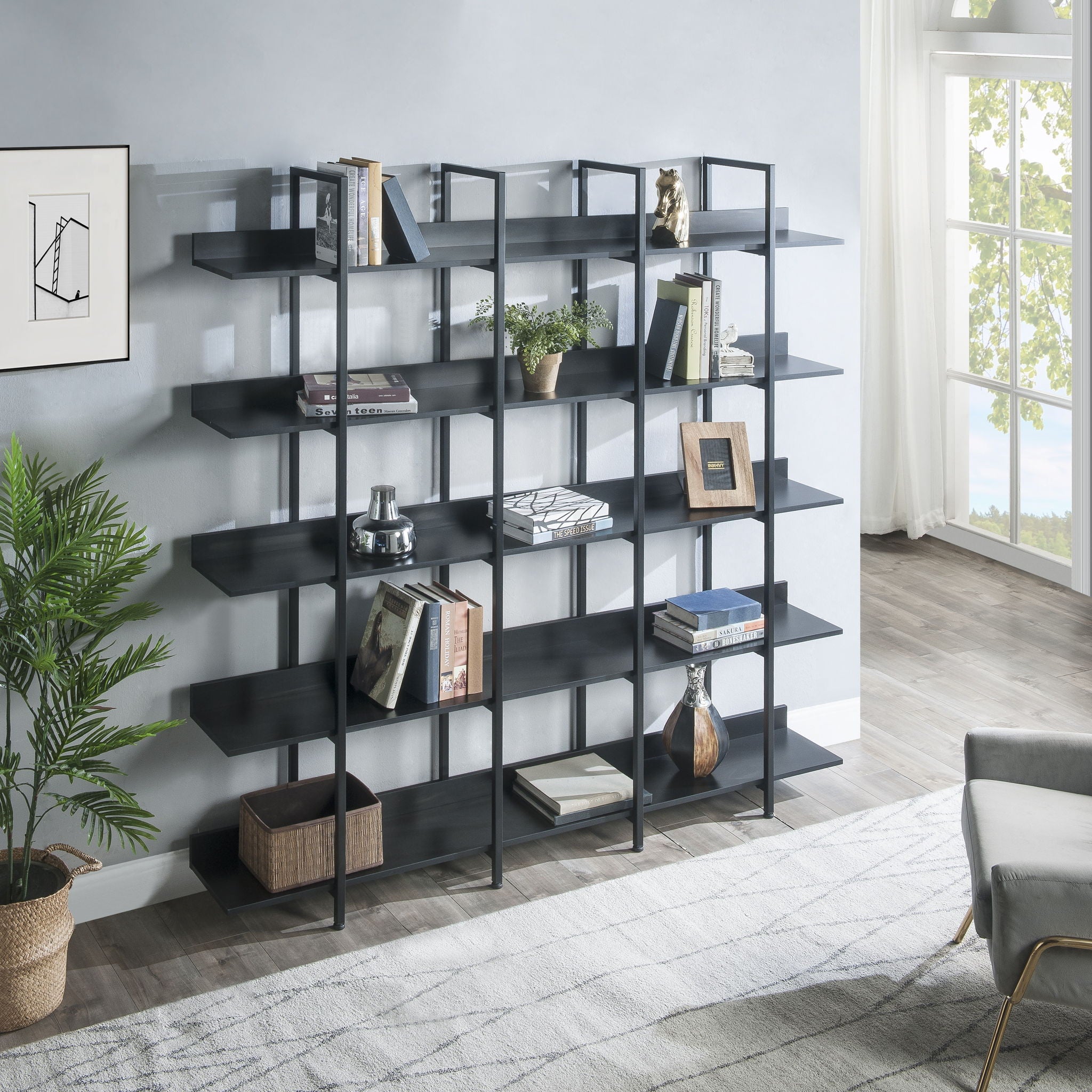 Vintage Industrial 5 Tier Bookcase