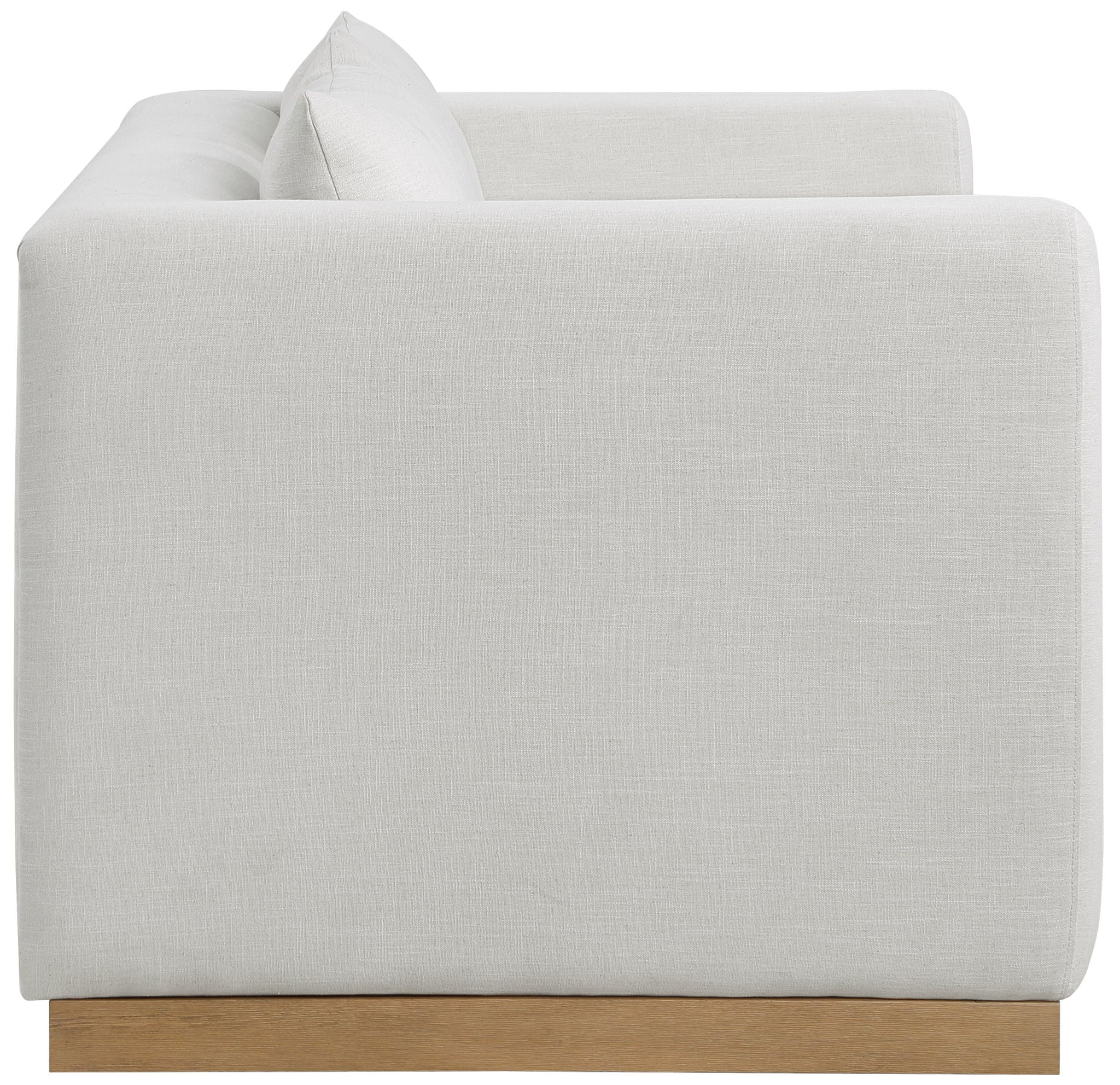 Alfie - Linen Textured Fabic Loveseat