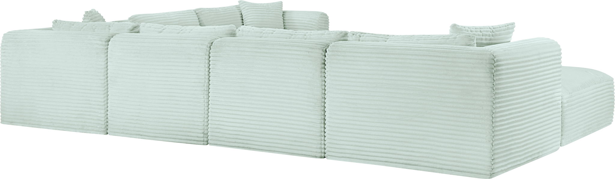 Shaggy - 7 Piece Modular U-Shaped Sectional With Ottoman